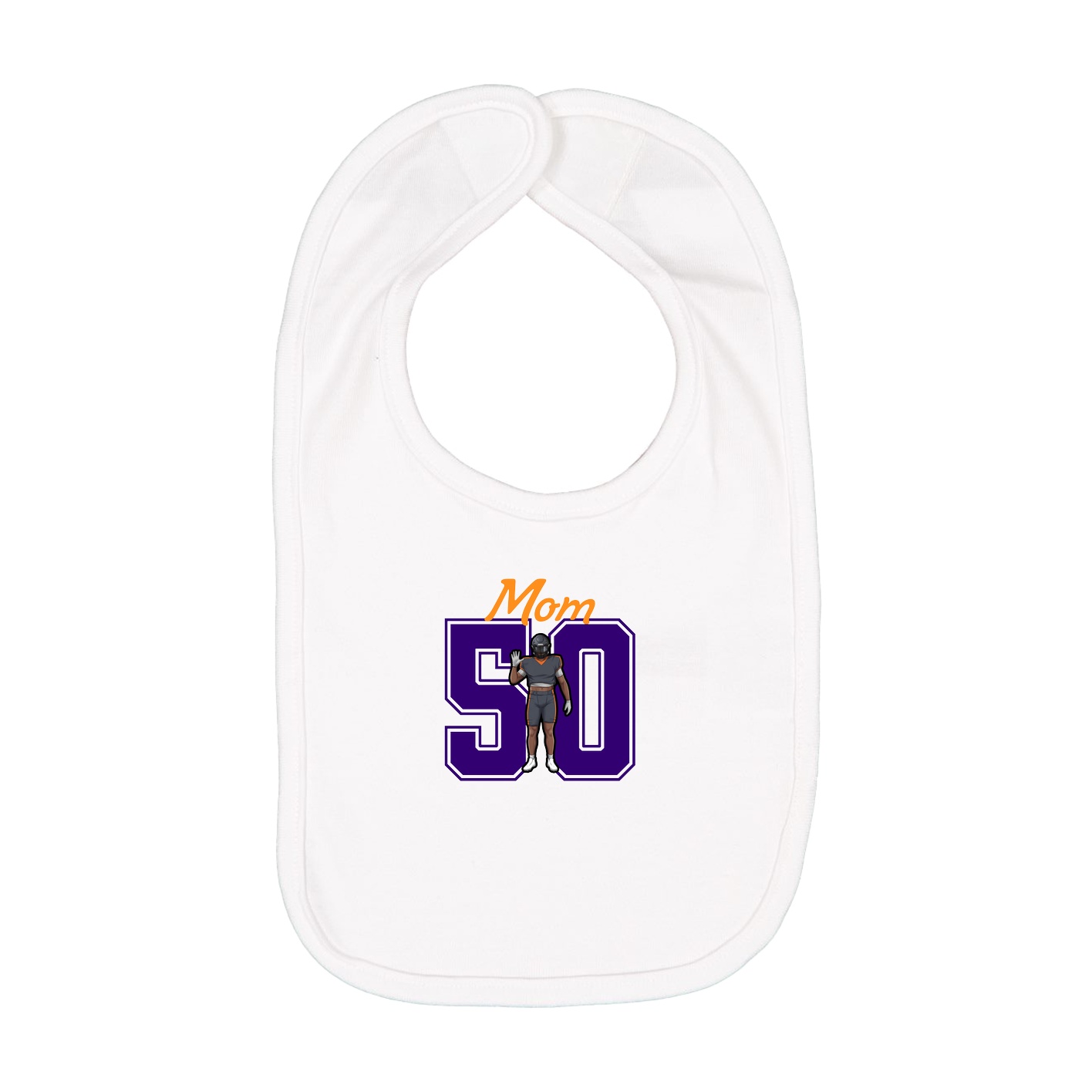 Infant Bib — Mothers Day Shirsey in White