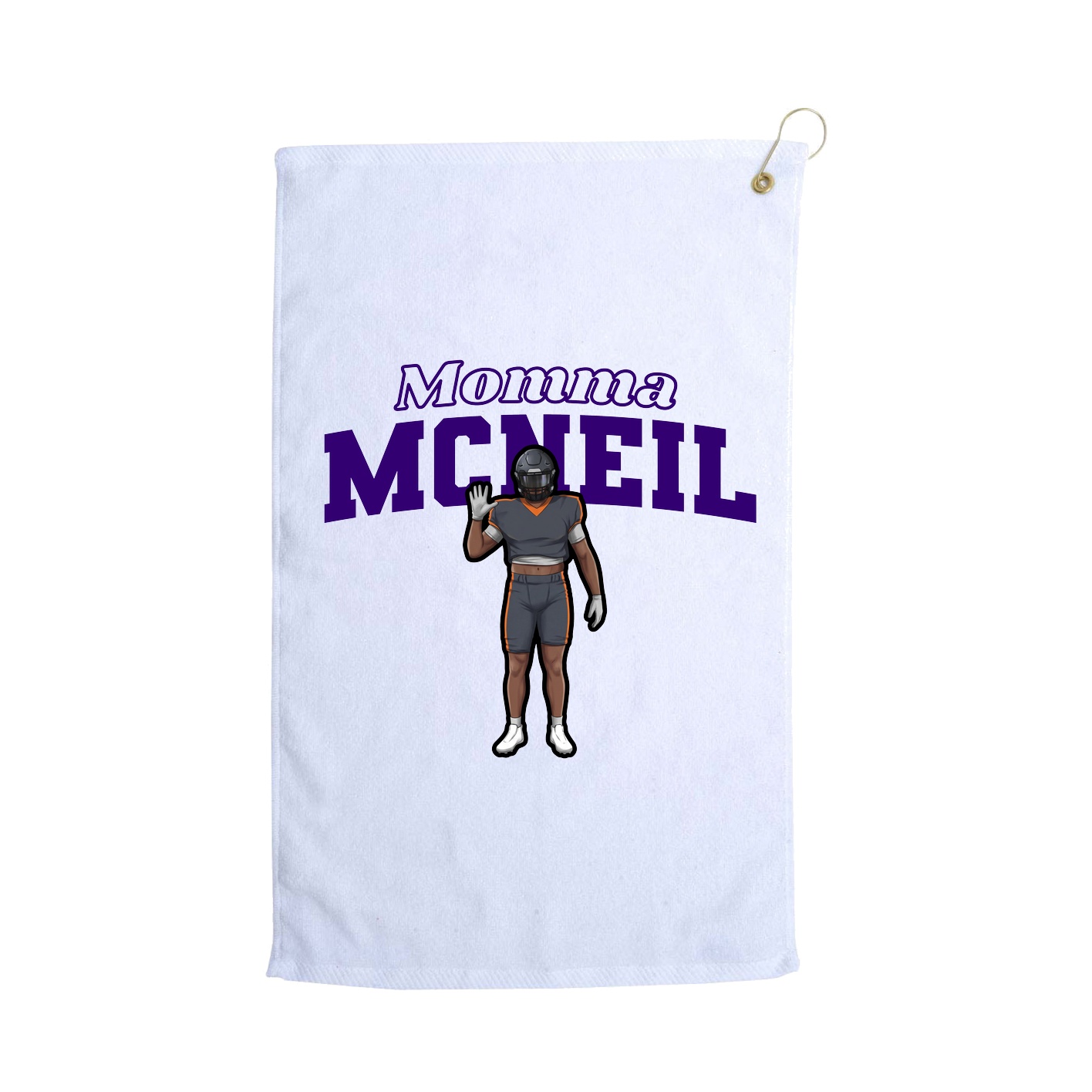 Golf Towel — Mothers Day Block in White
