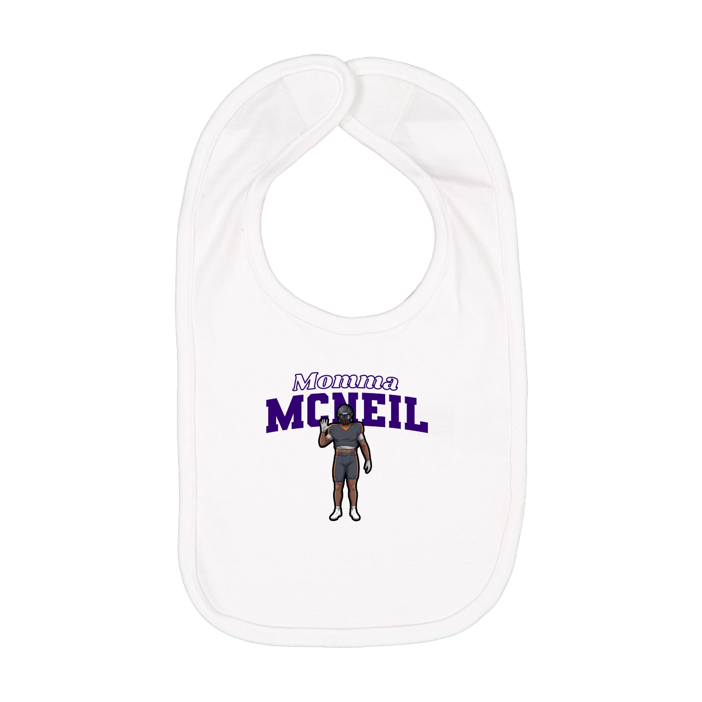 Infant Bib — Mothers Day Block in White