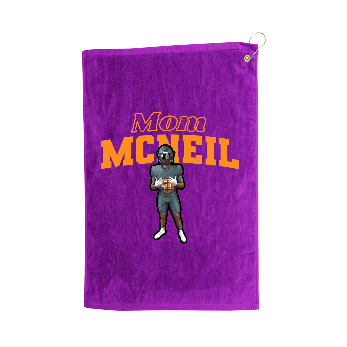 Golf Towel — Mothers Day Block in Purple