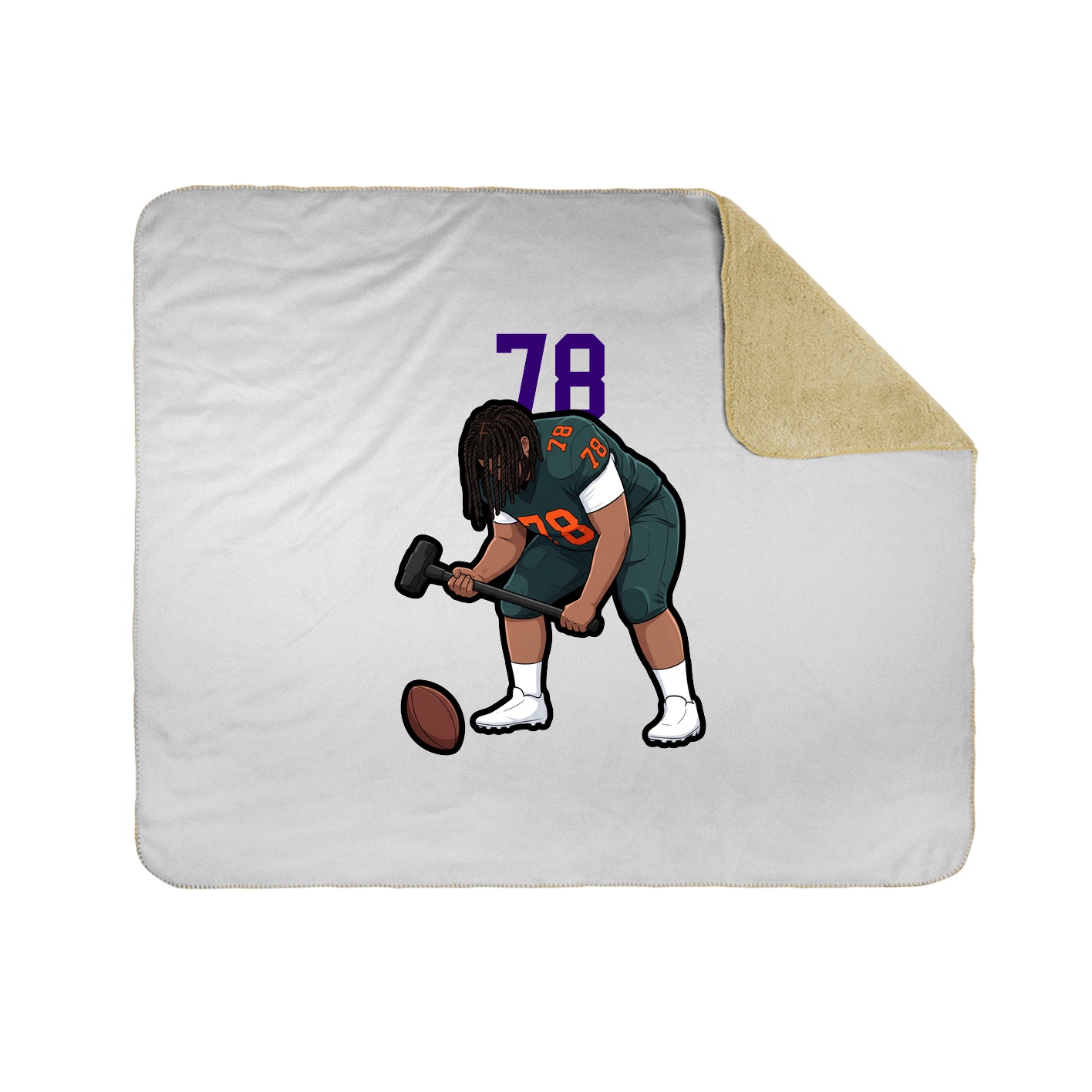 Throw Blanket — Number Top in White