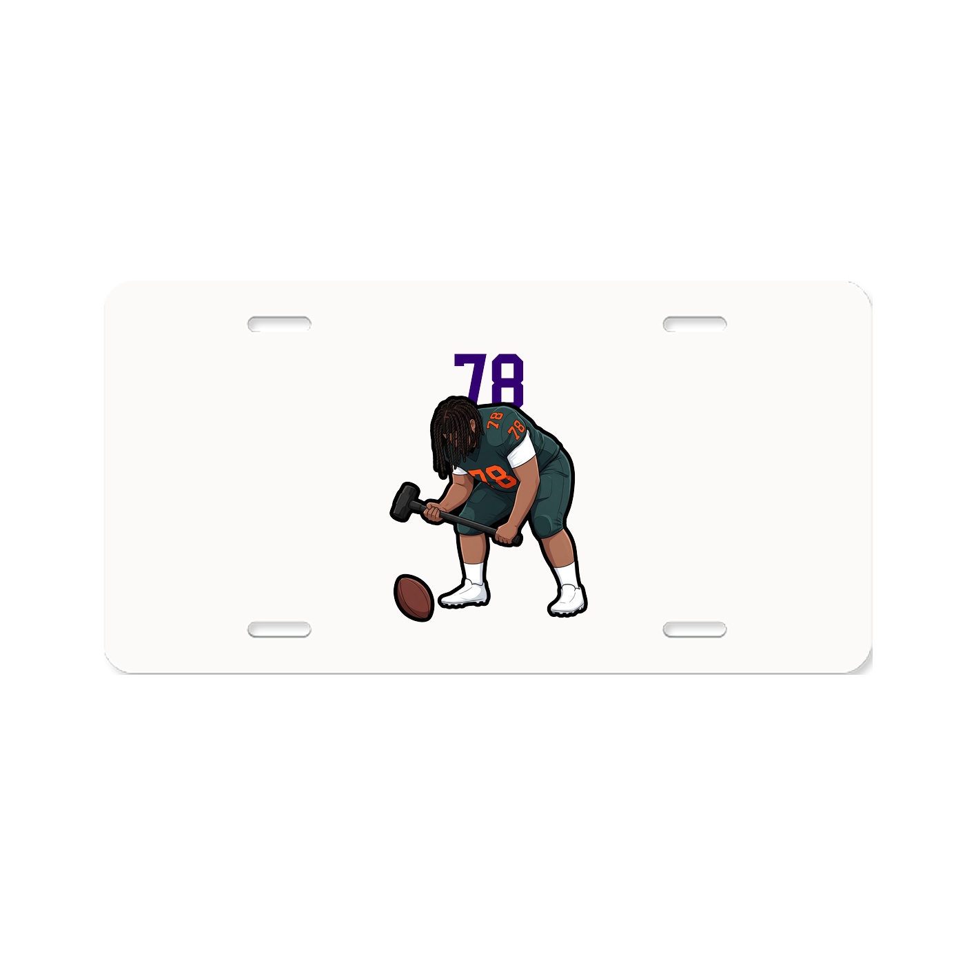 License Plate — Number Top in Classic
