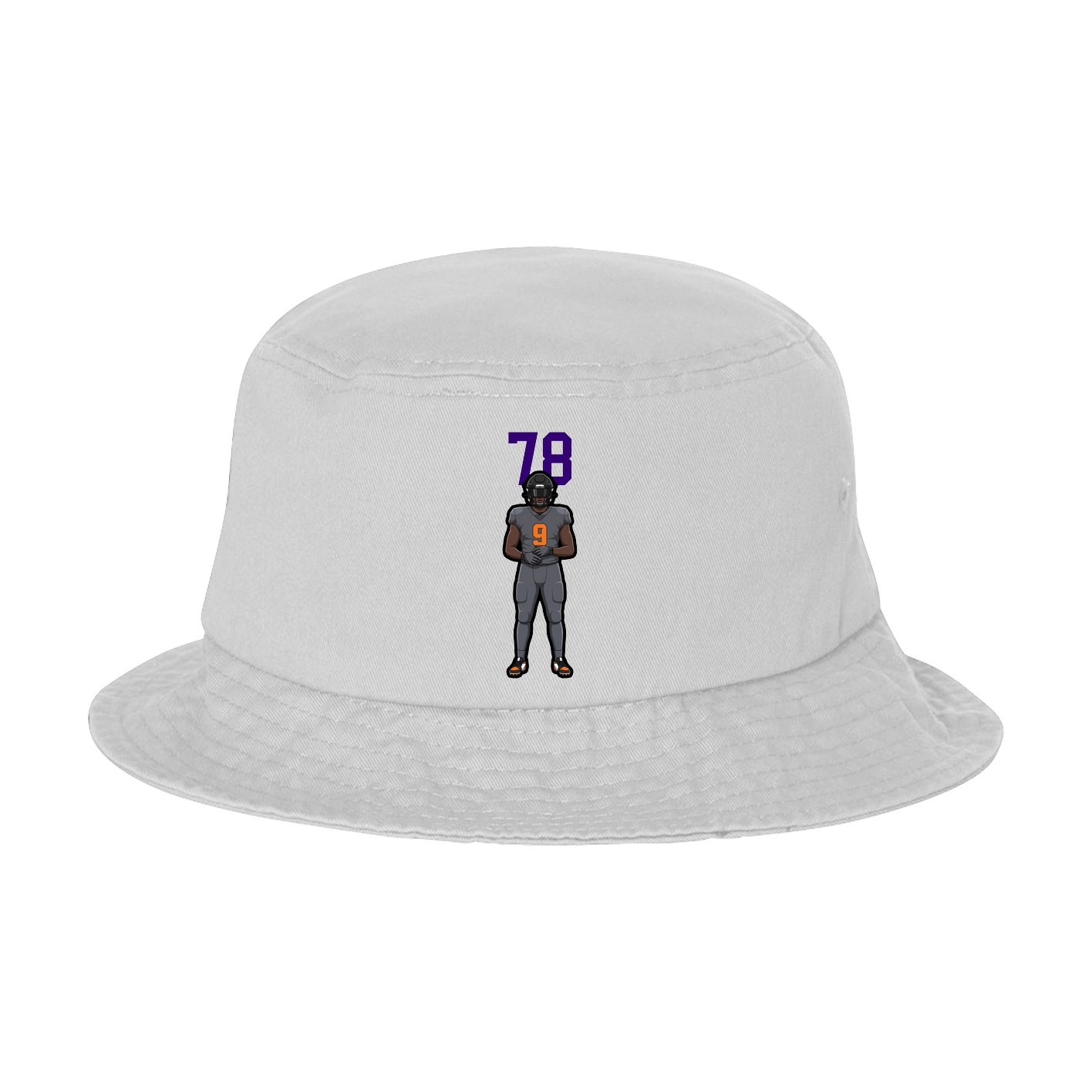 Bucket Cap — Number Top in White