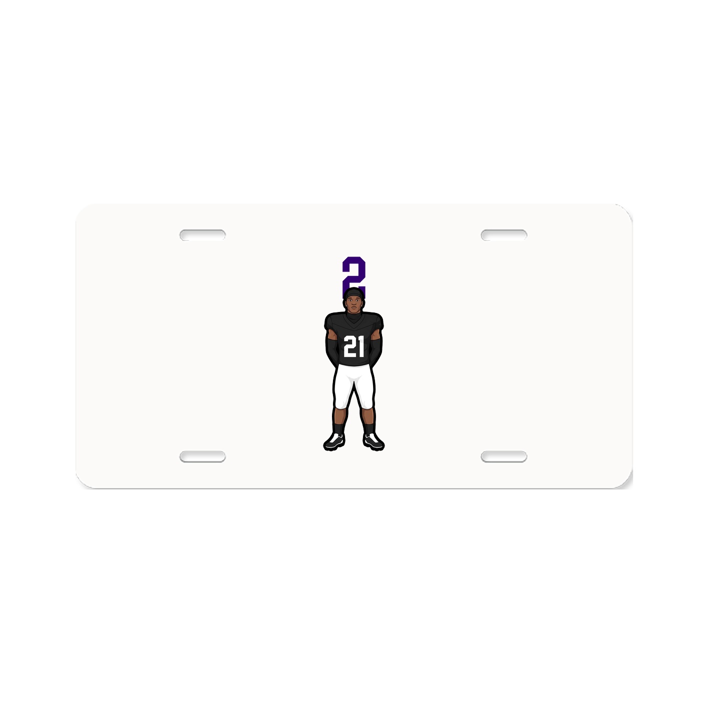 License Plate — Number Top in Classic