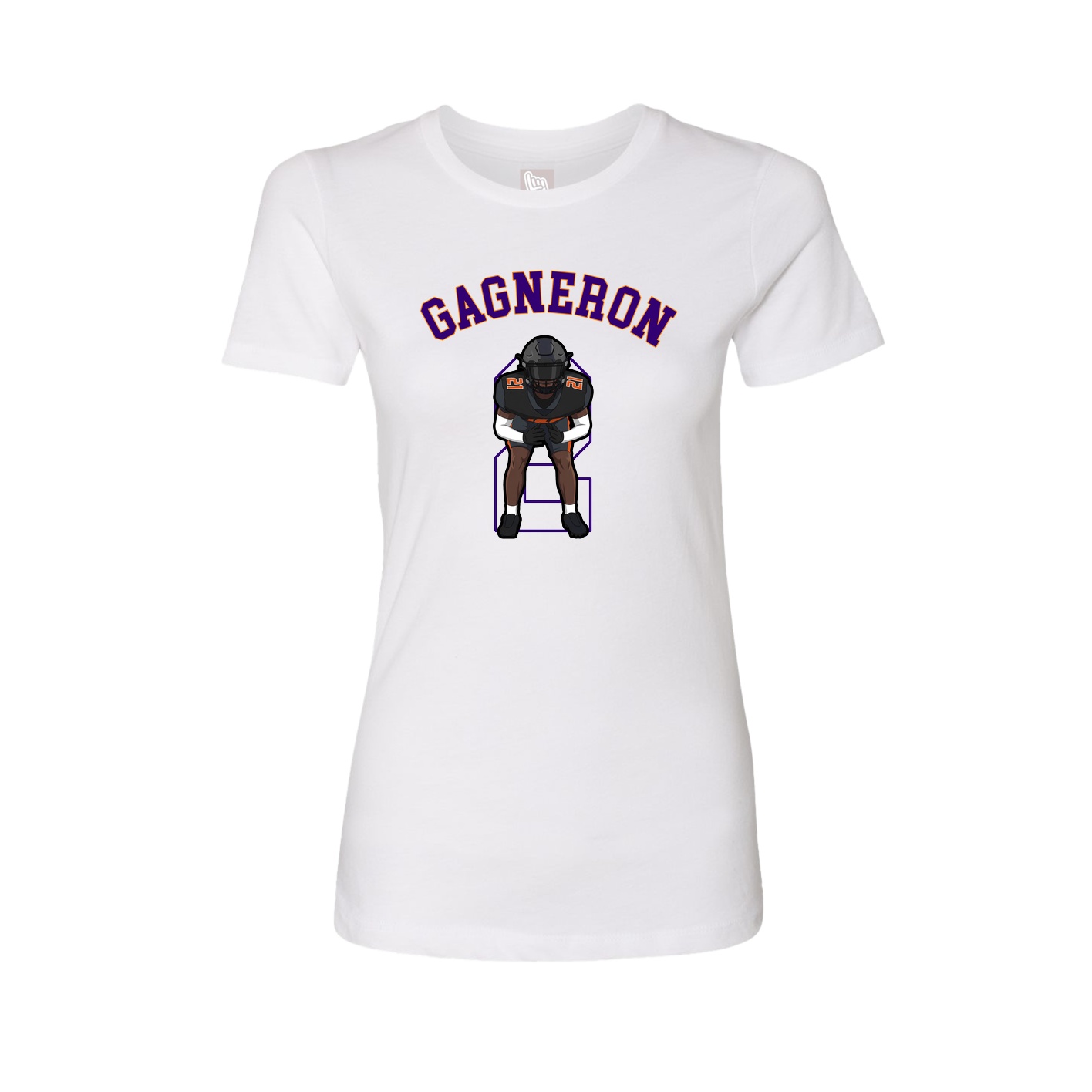 Fitted Women's Tee — Shirsey Arch in White