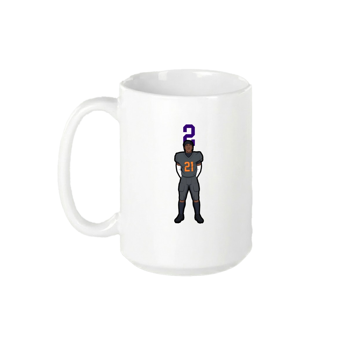 15oz Coffee Mug — Number Top in White