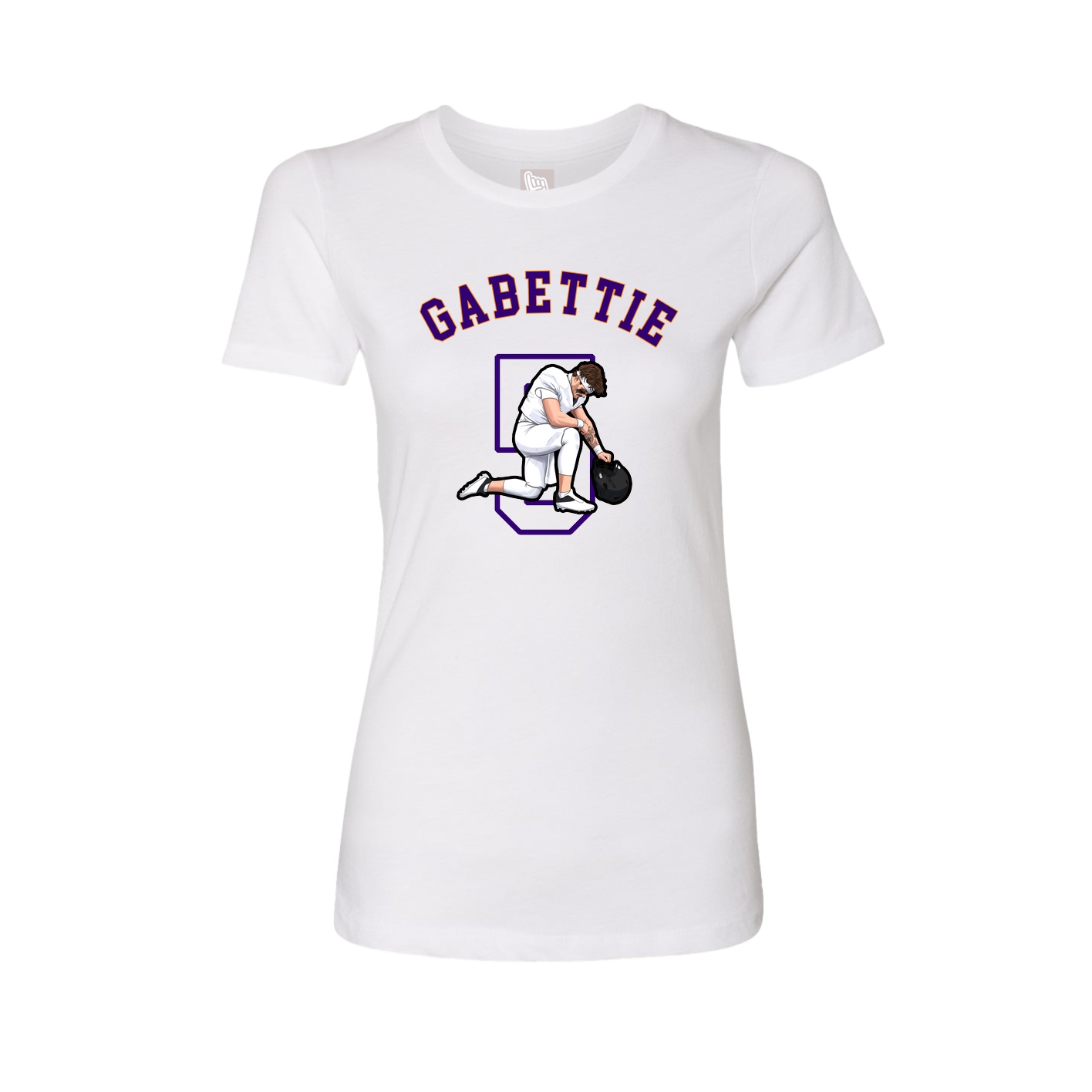 Fitted Women's Tee — Shirsey Arch in White