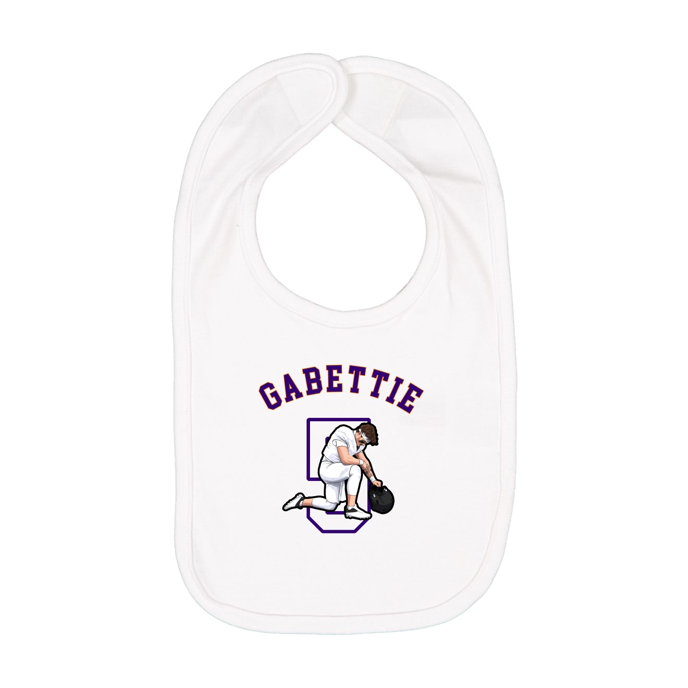 Infant Bib — Shirsey Arch in White