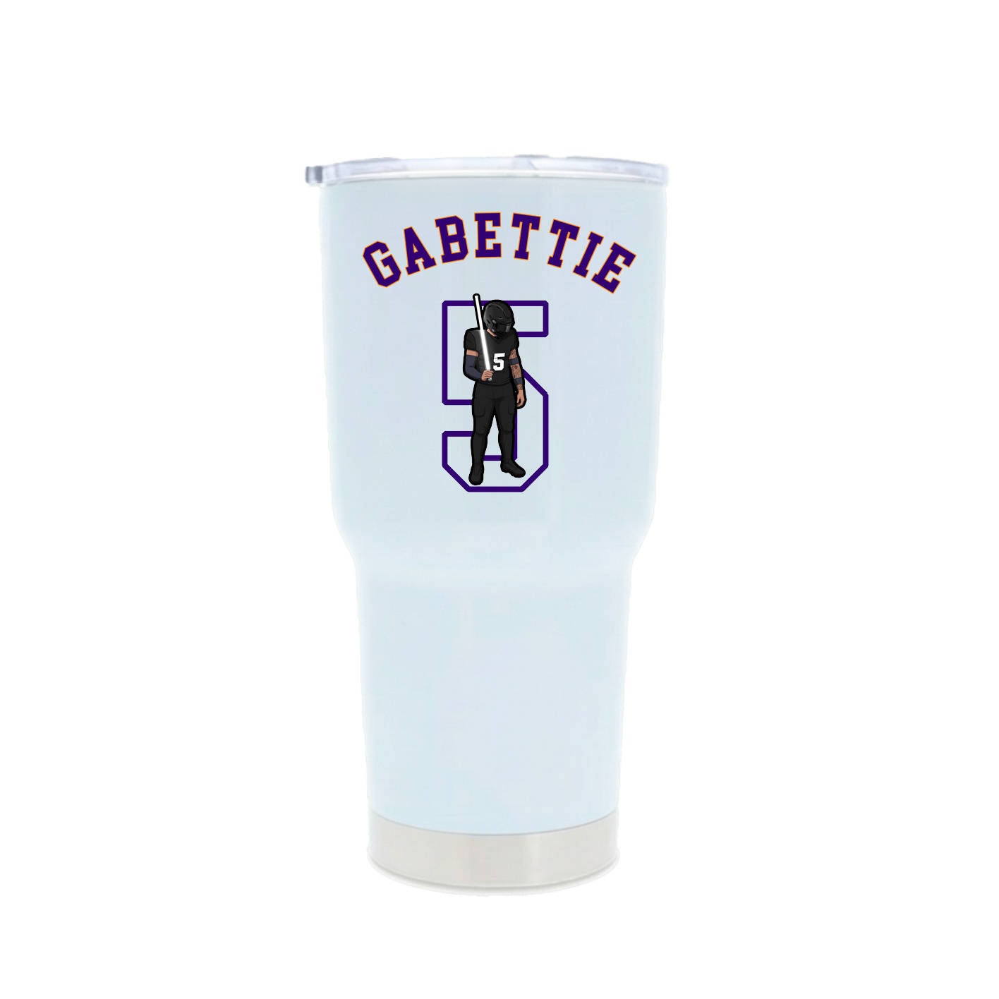30oz Stainless Steel Tumbler — Shirsey Arch in White