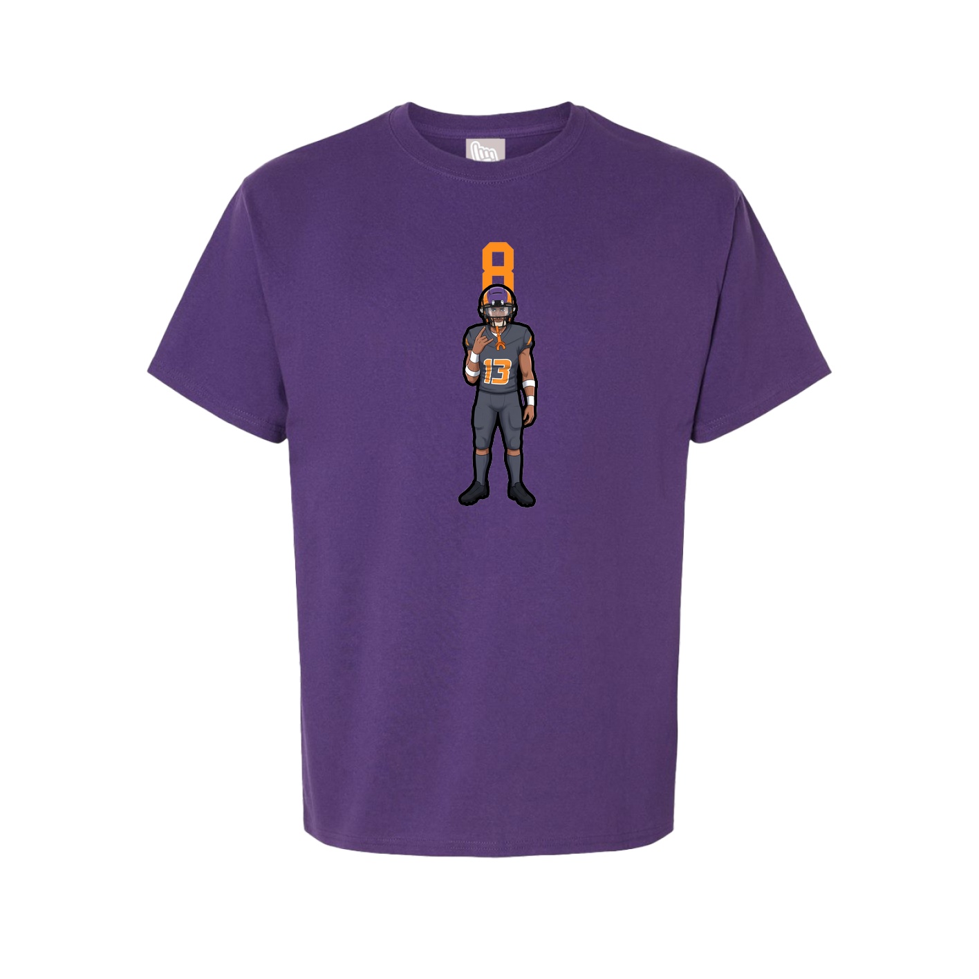Youth Tee — Number Top in Purple