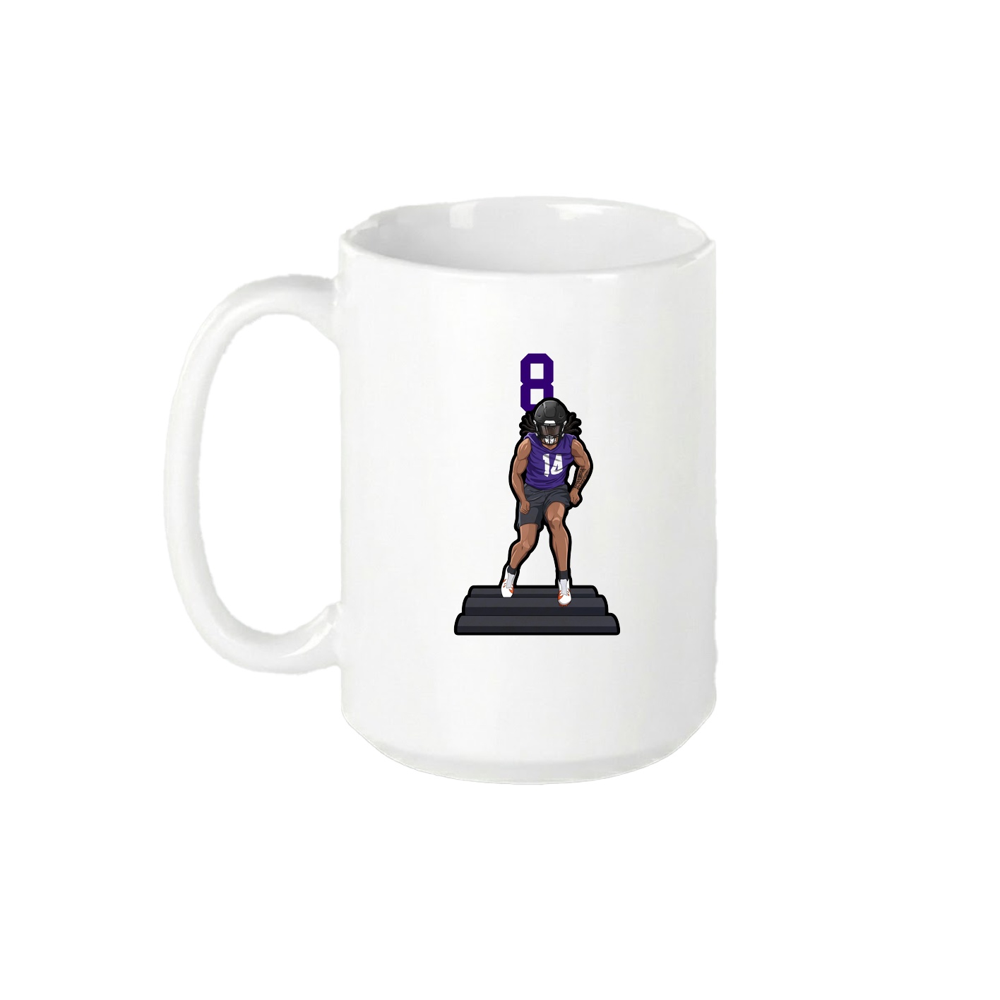 15oz Coffee Mug — Number Top in White