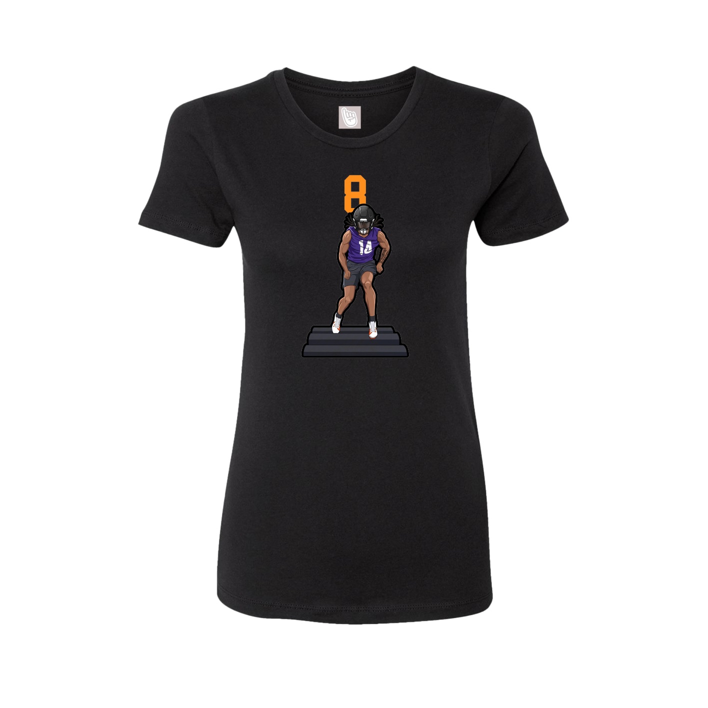 Womens Tee — Number Top in Black