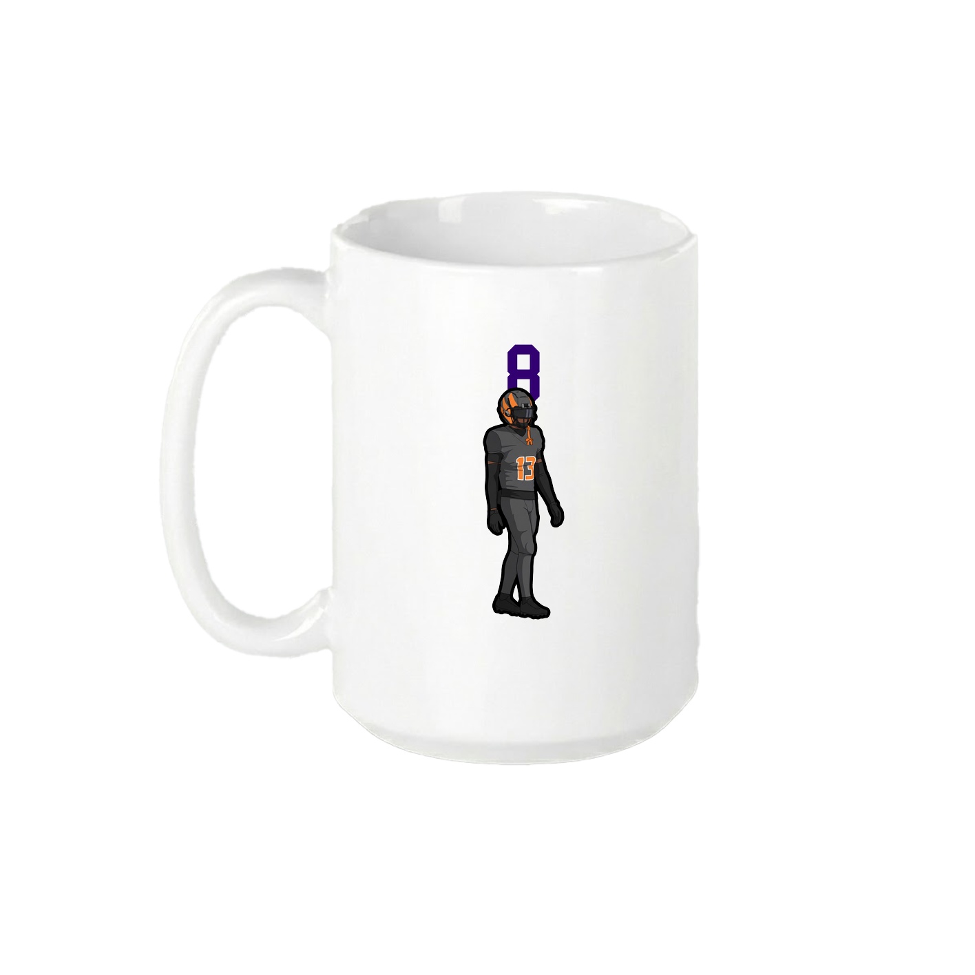 15oz Coffee Mug — Number Top in White