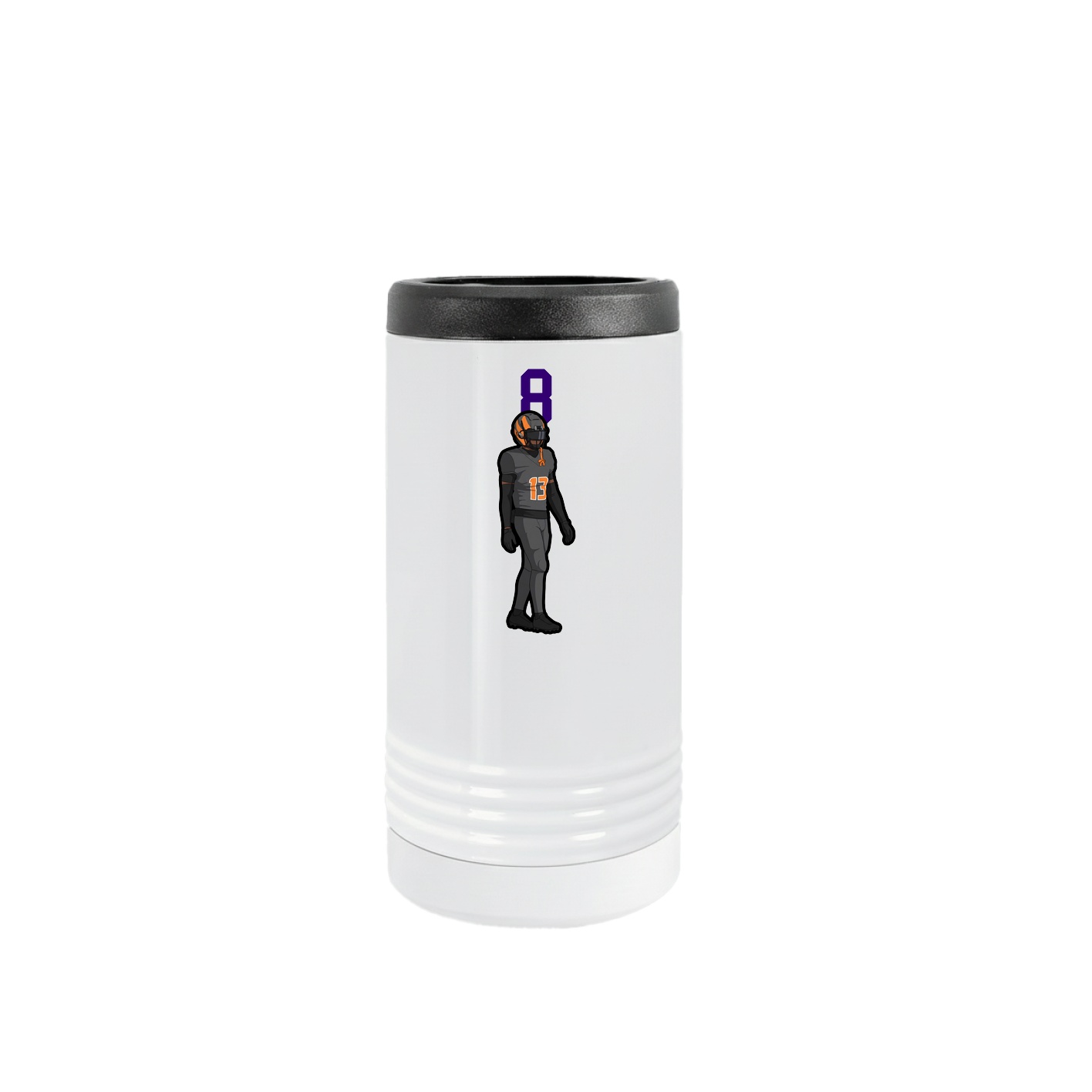 Slim Beverage Holder — Number Top in White