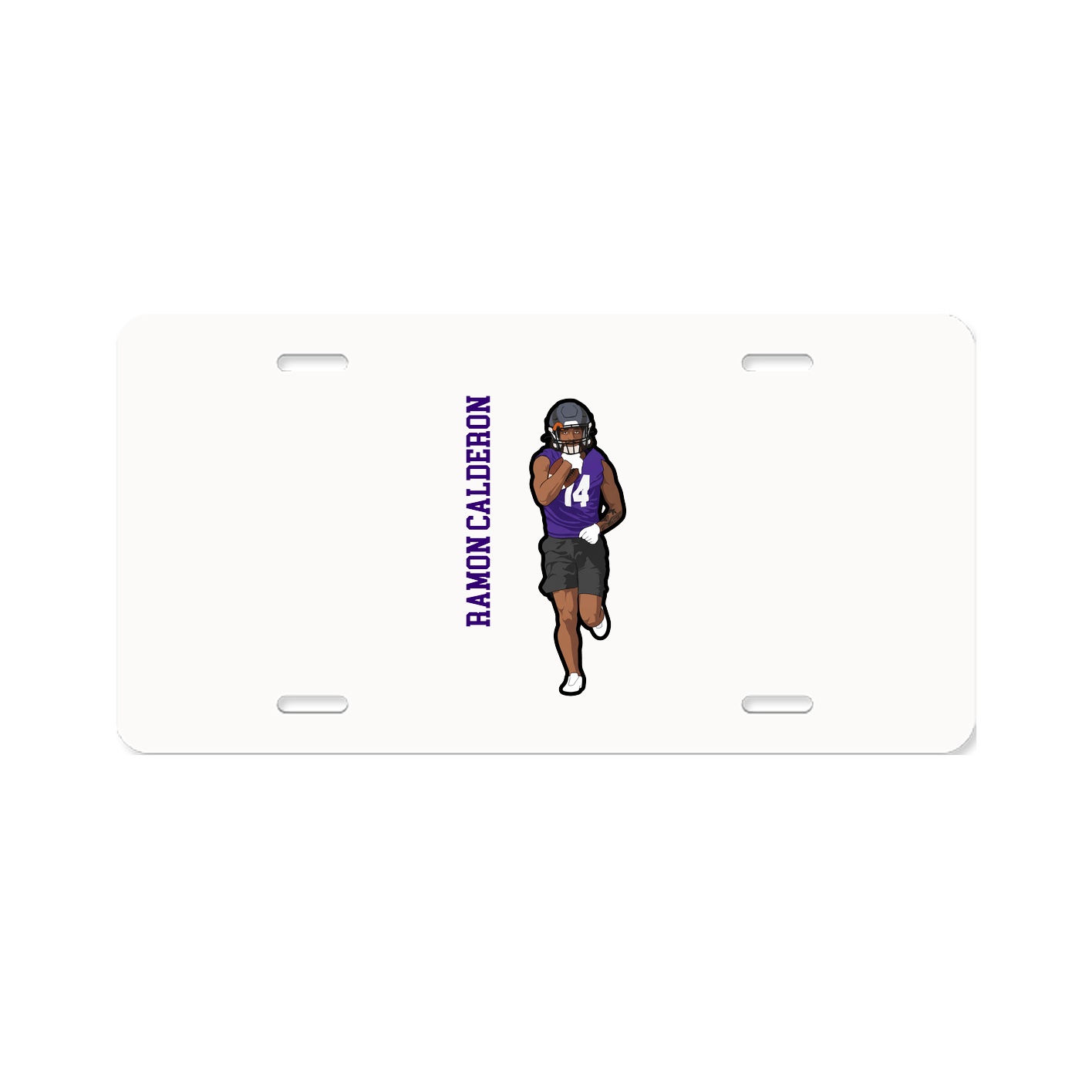 License Plate — Name Vertical in Classic