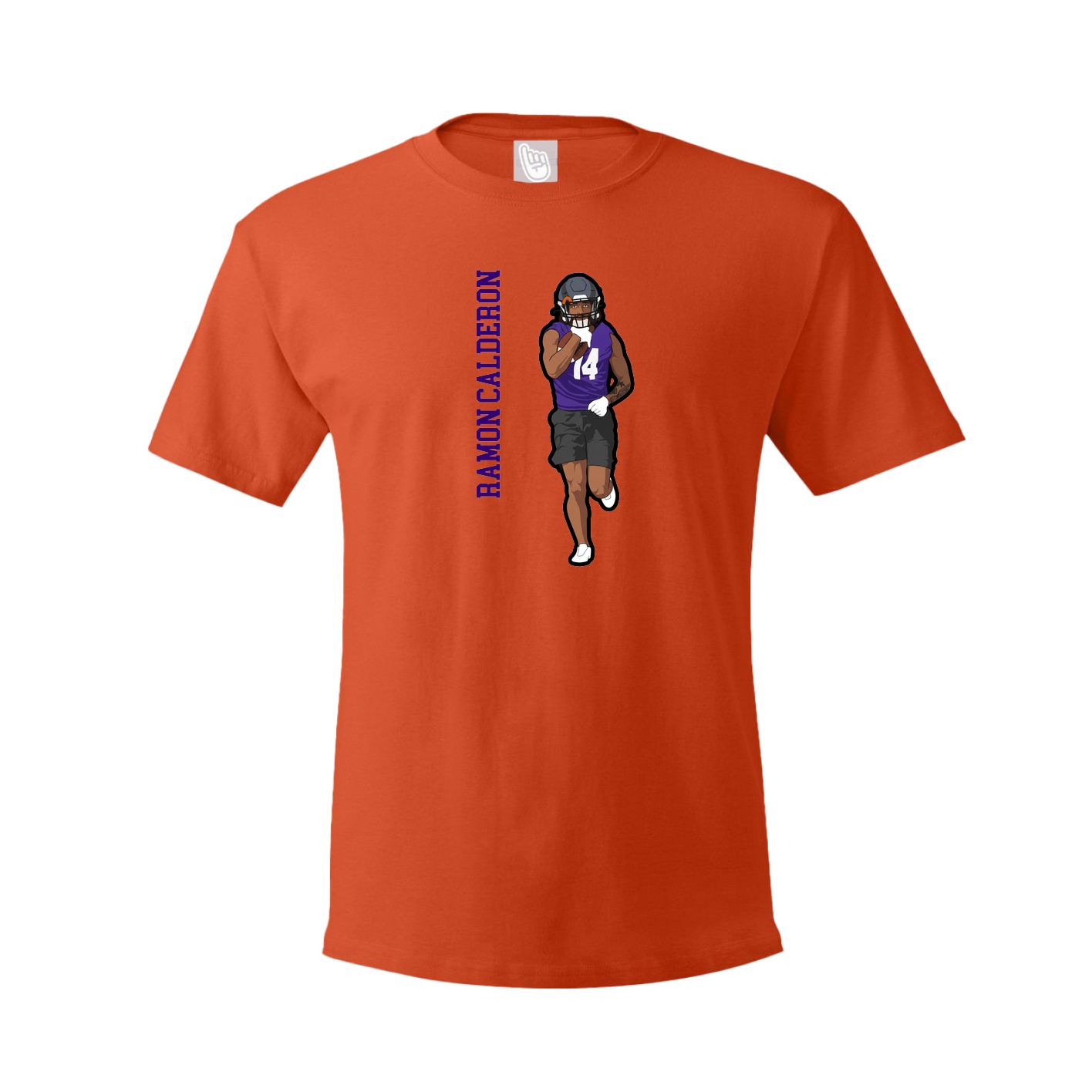 Tee — Name Vertical in Orange