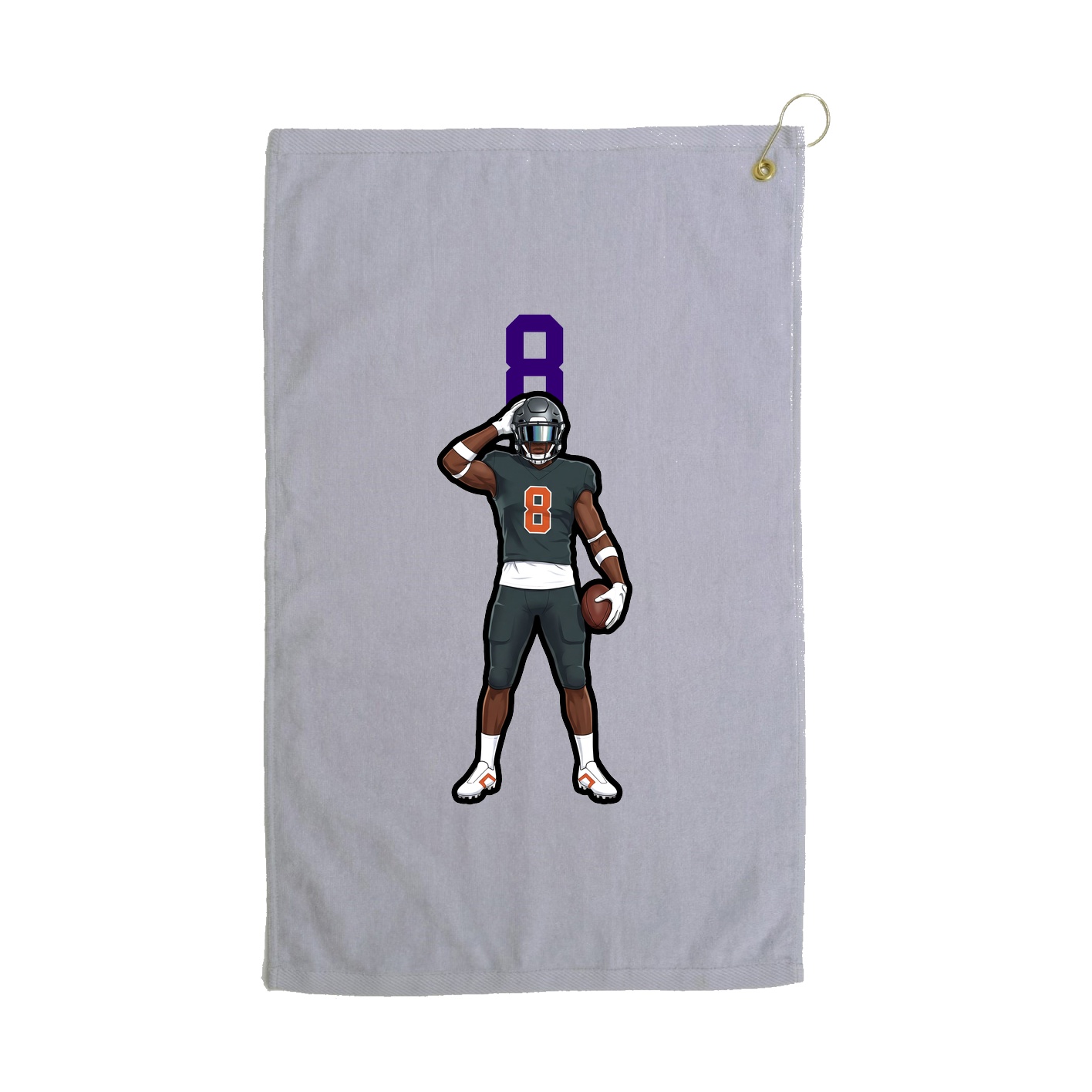Golf Towel — Number Top in Grey