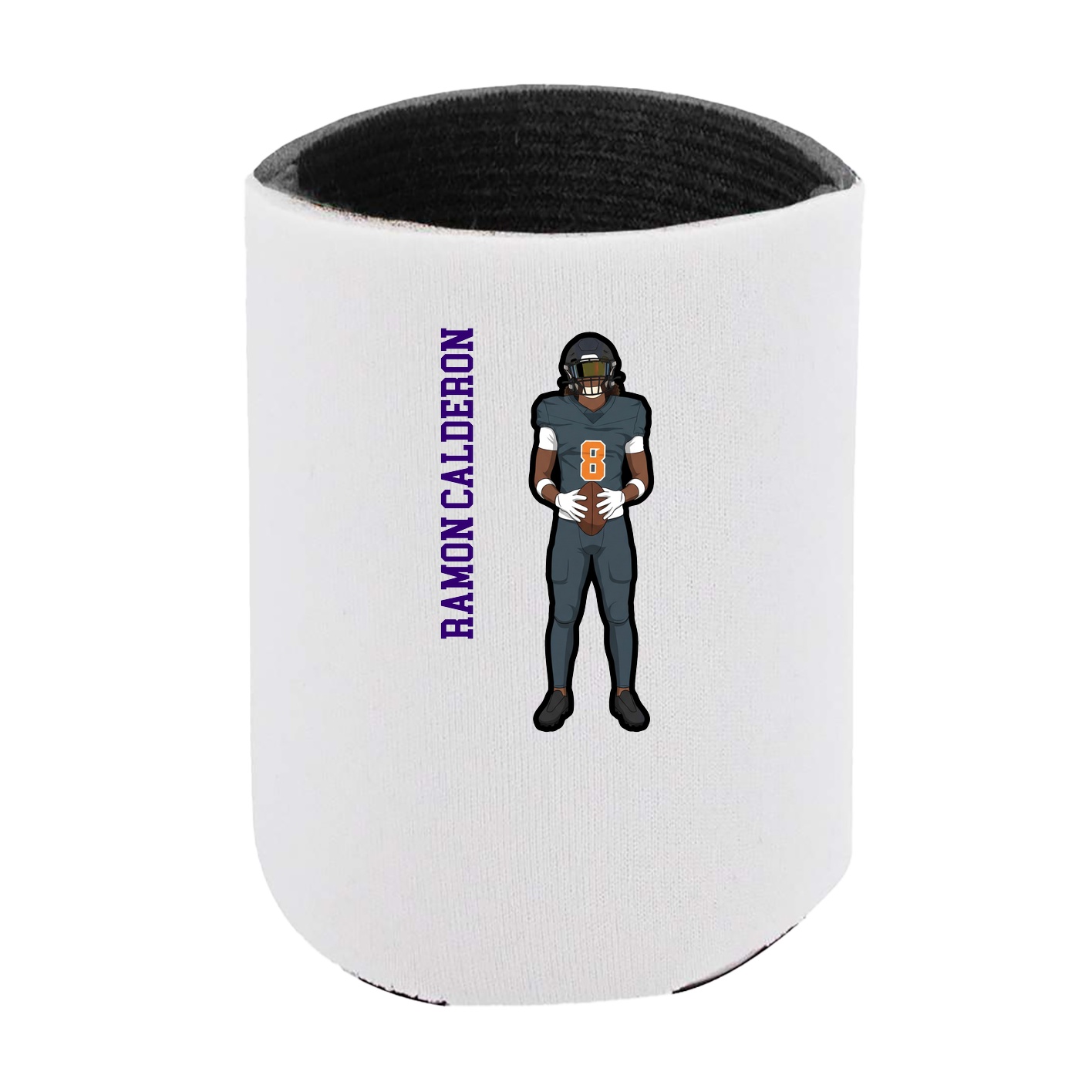 Can Holder — Name Vertical in White