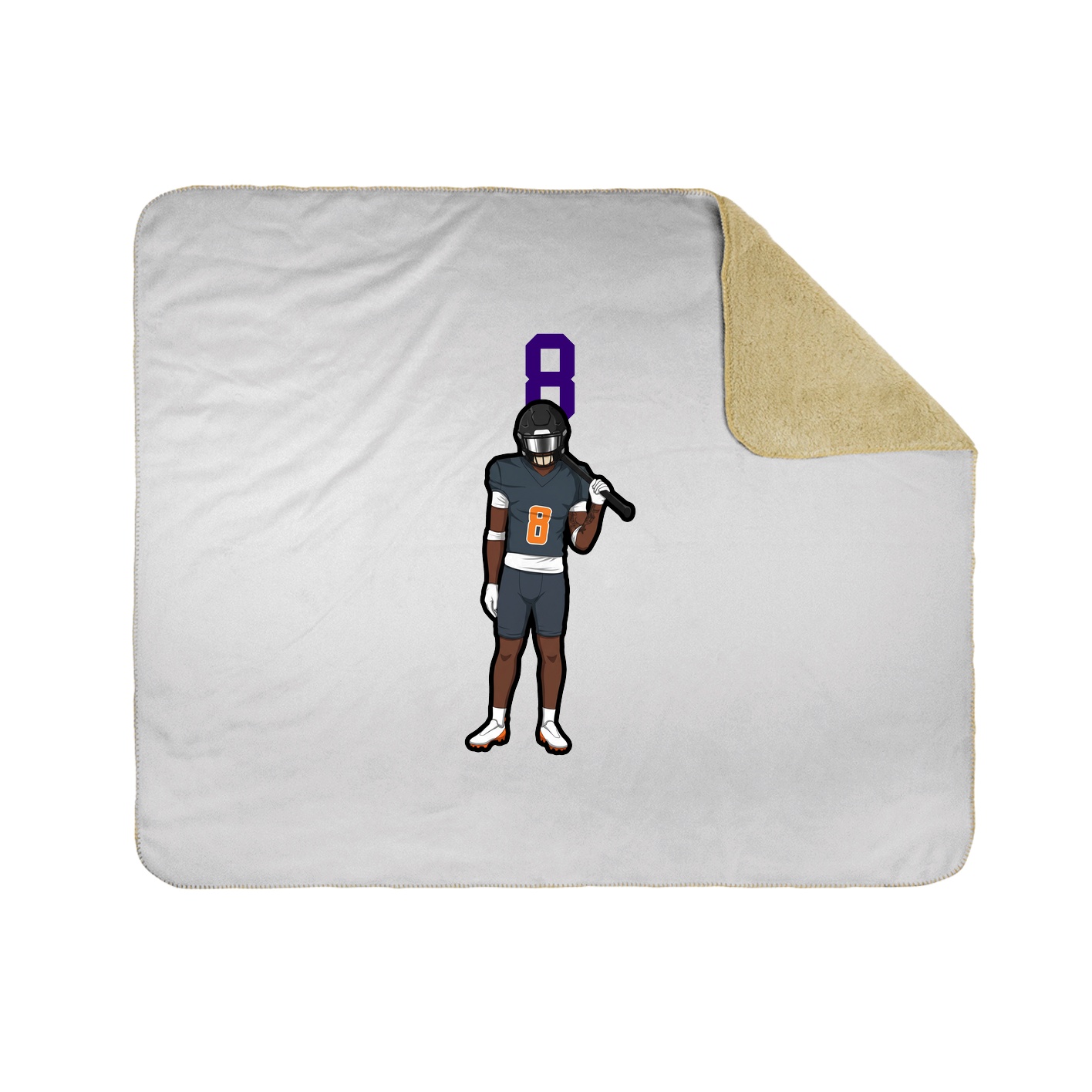 Throw Blanket — Number Top in White