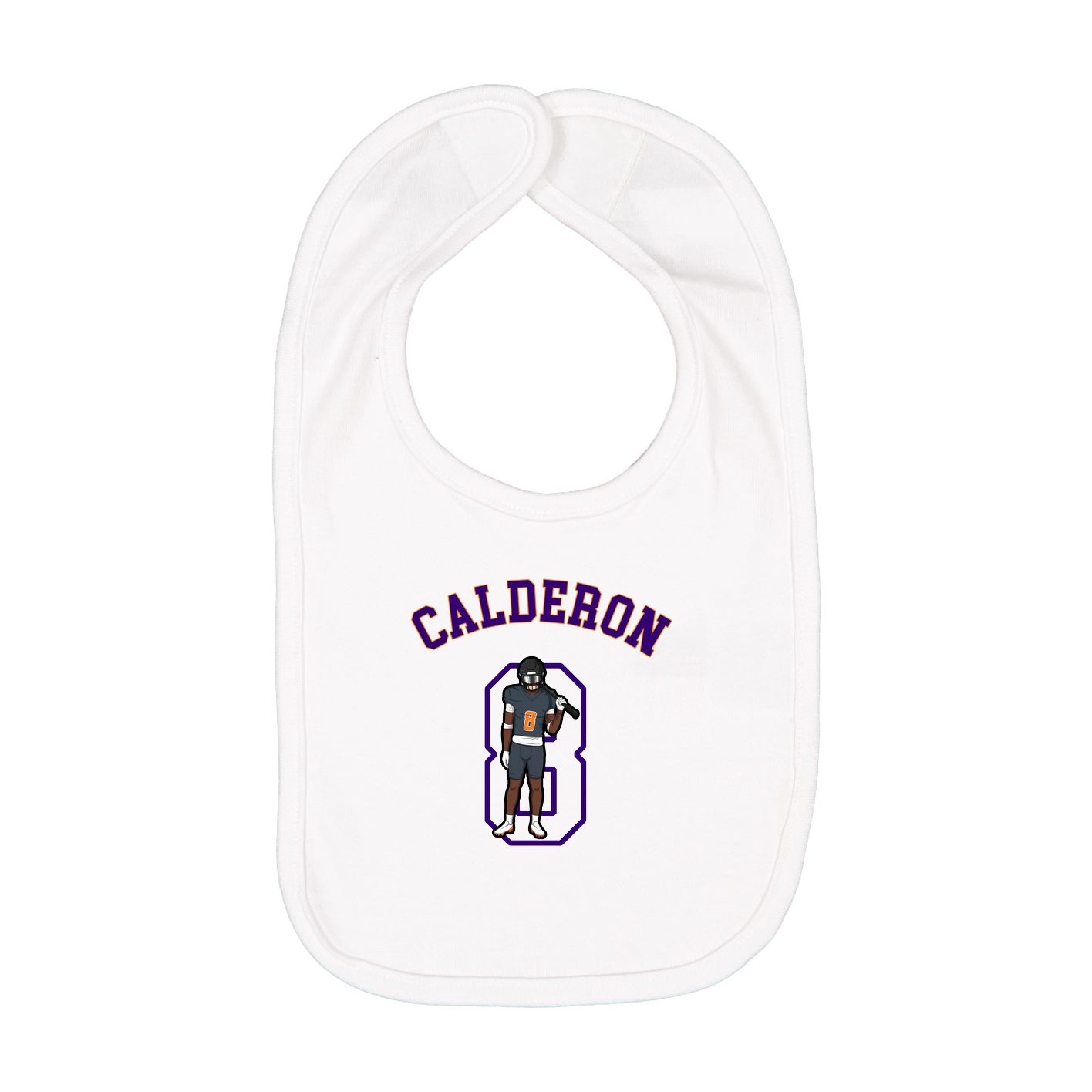 Infant Bib — Shirsey Arch in White