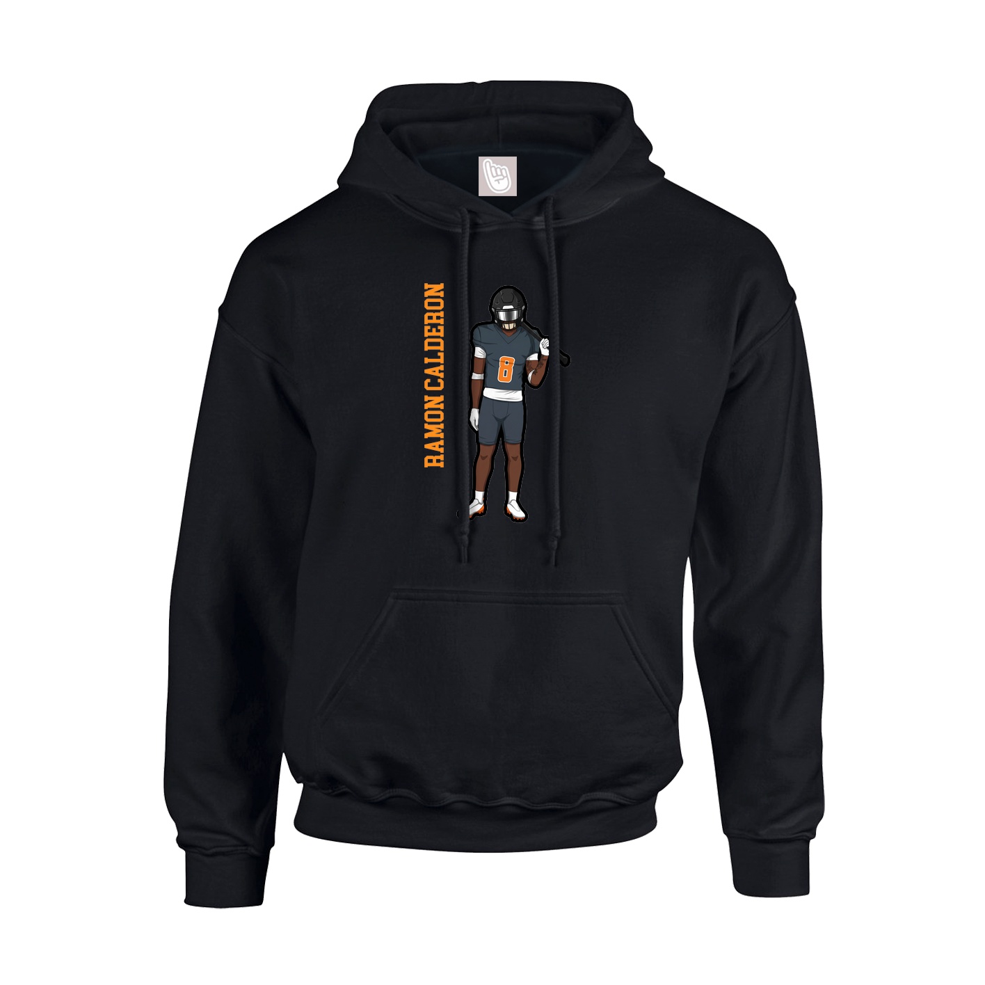 Youth Hoodie — Name Vertical in Black