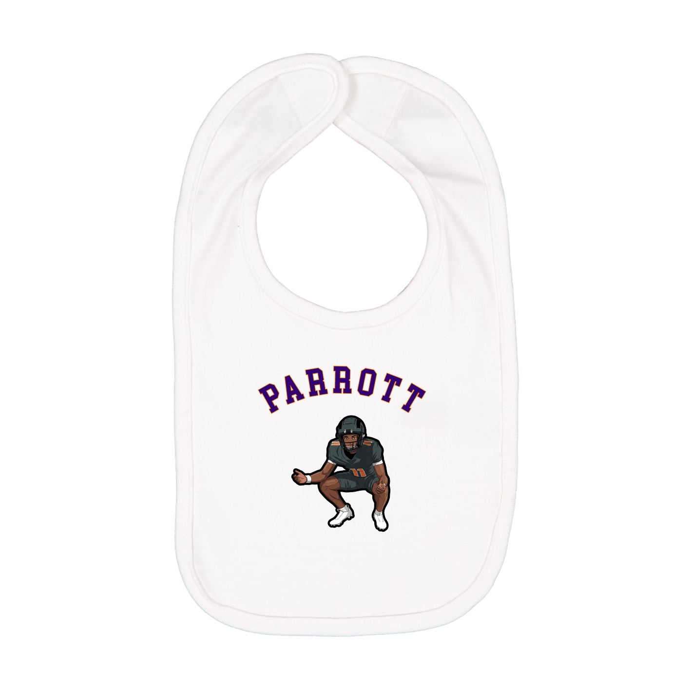 Infant Bib — Shirsey Arch in White