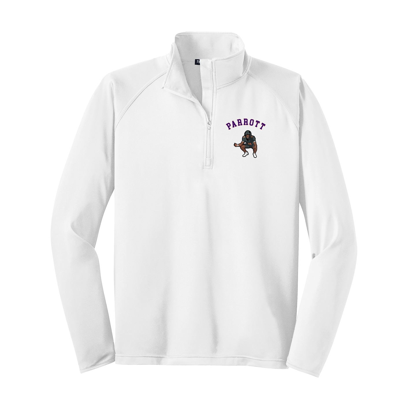 Q-Zip Pullover — Shirsey Arch in White