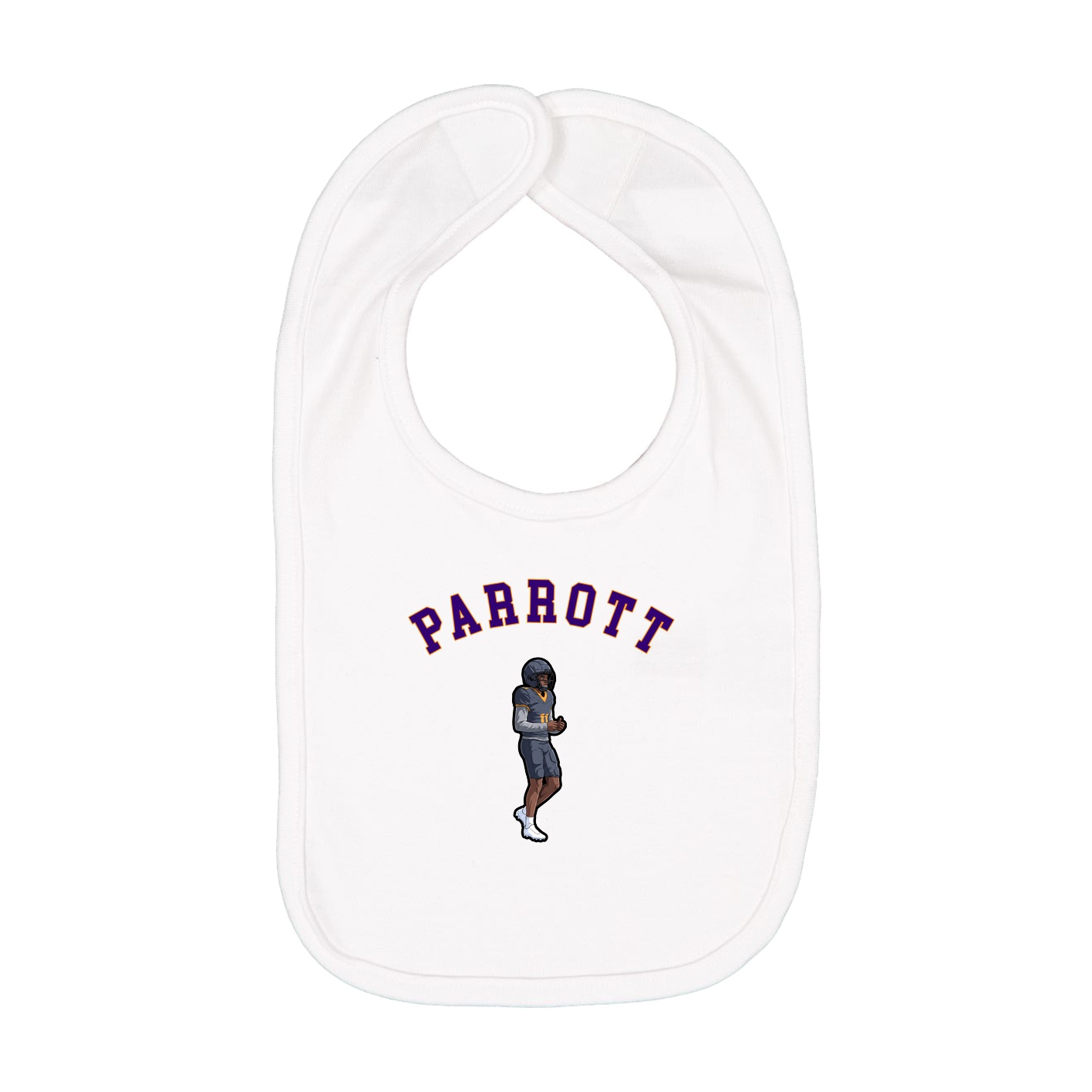 Infant Bib — Shirsey Arch in White