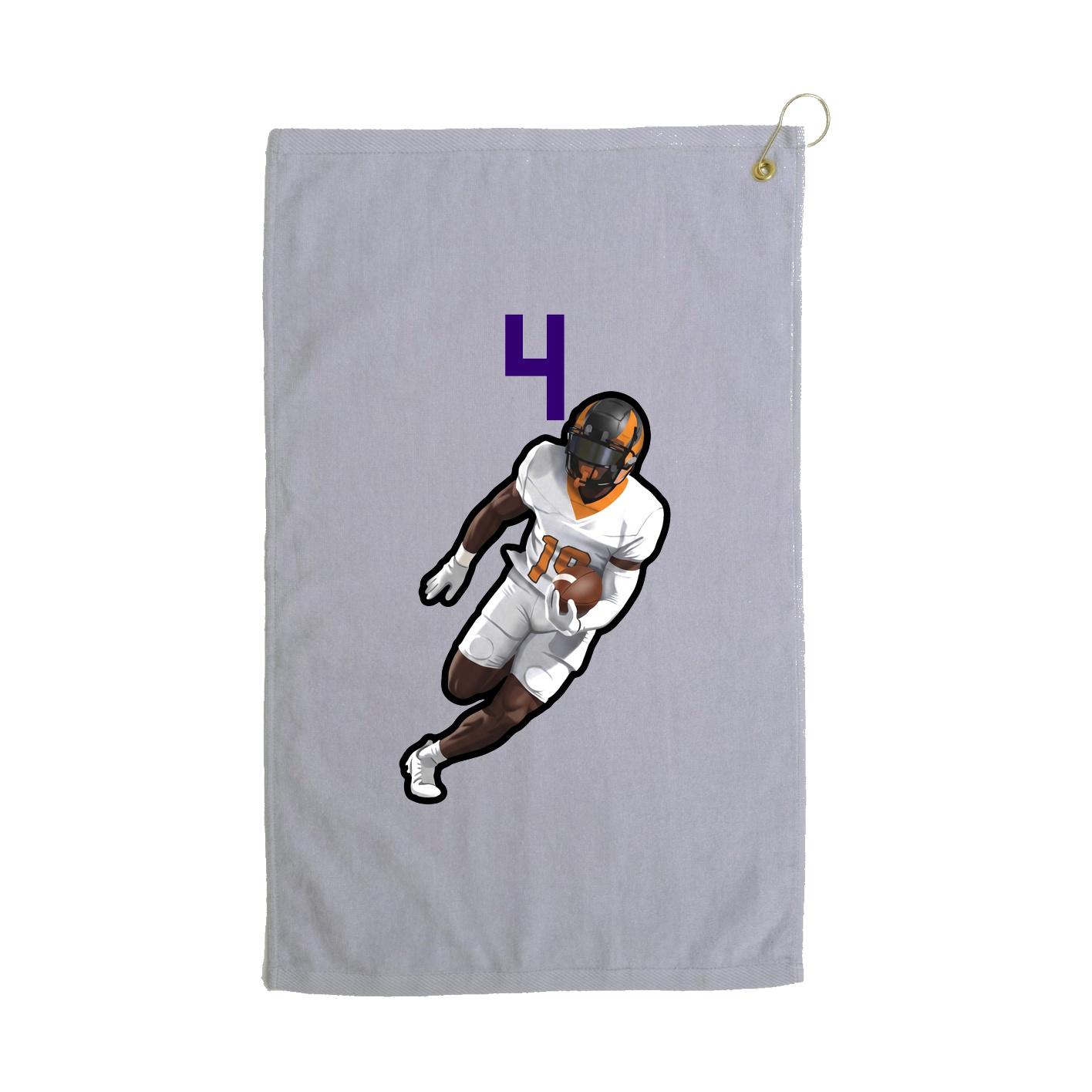 Golf Towel — Number Top in Grey