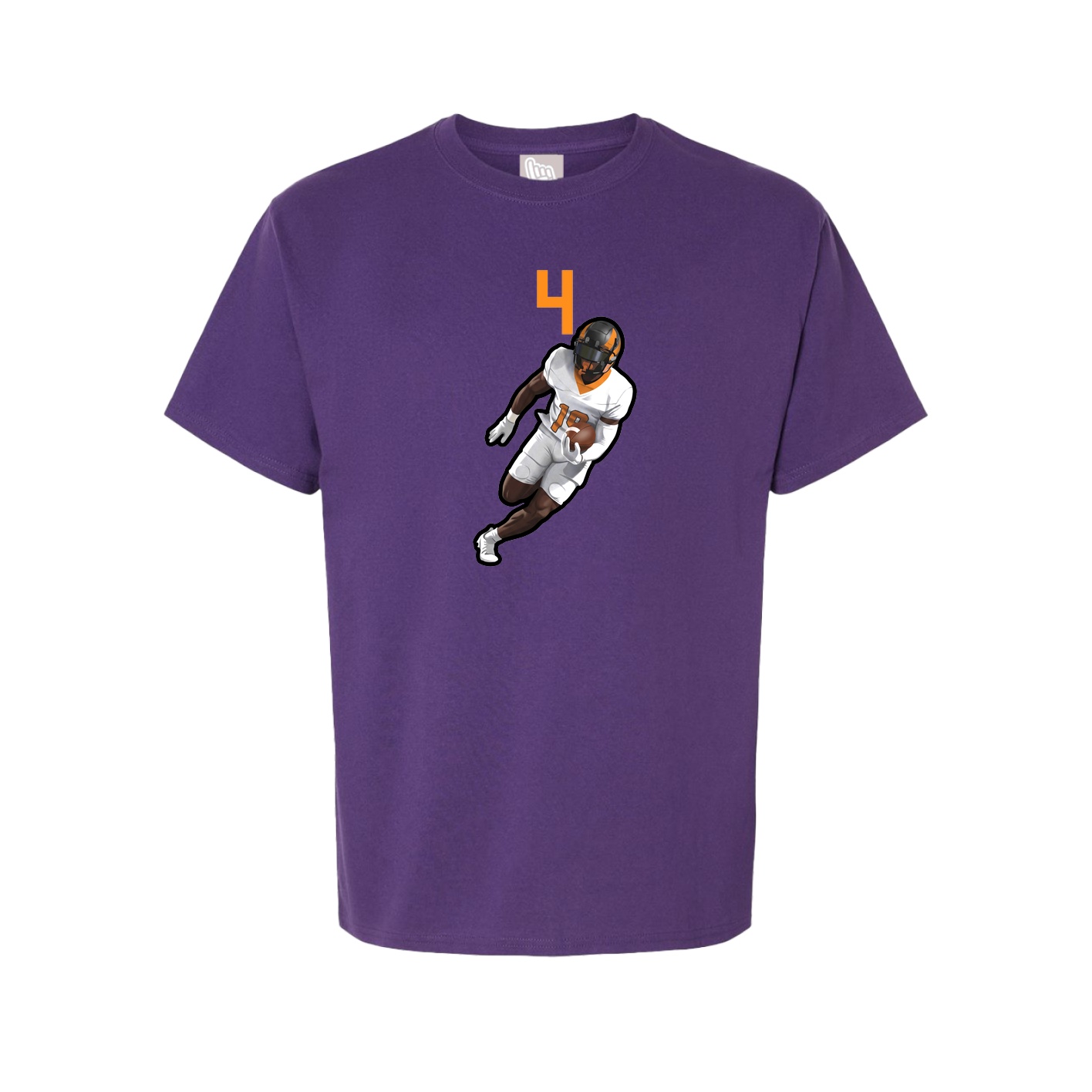 Youth Tee — Number Top in Purple