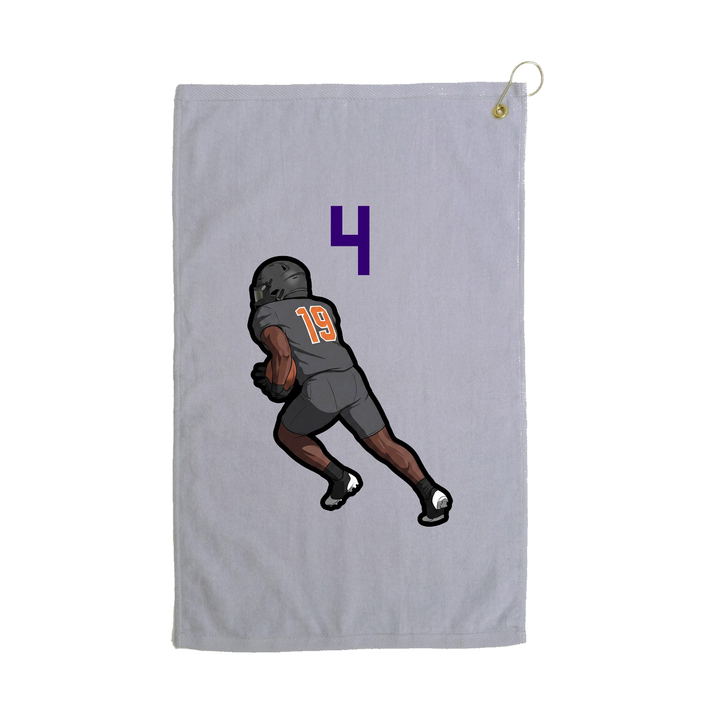 Golf Towel — Number Top in Grey