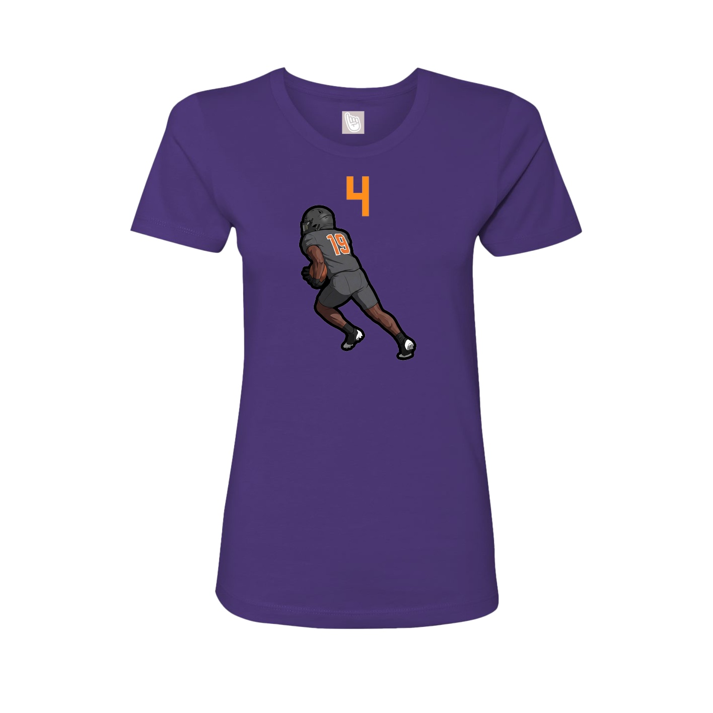 Womens Tee — Number Top in Purple