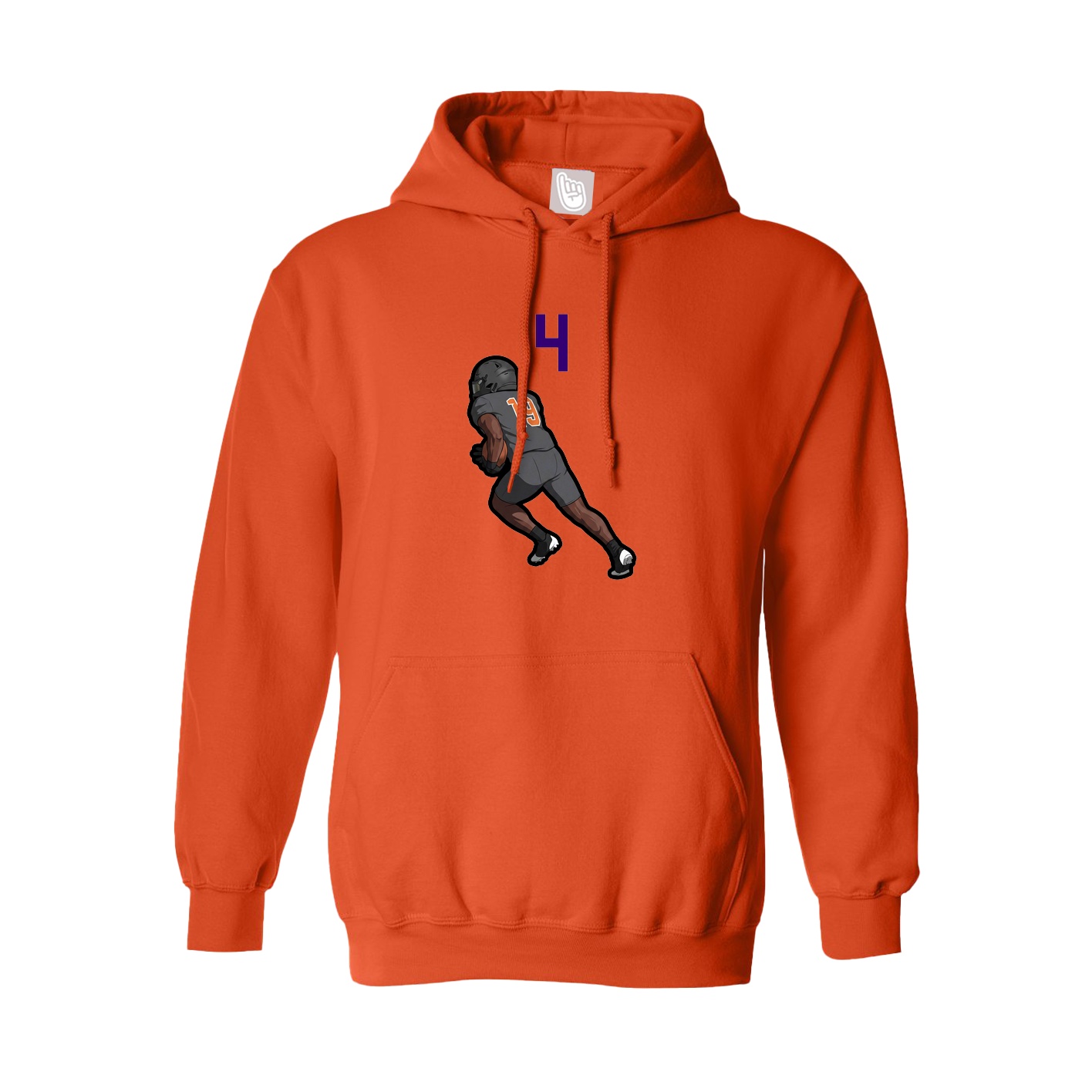 Hoodie — Number Top in Orange