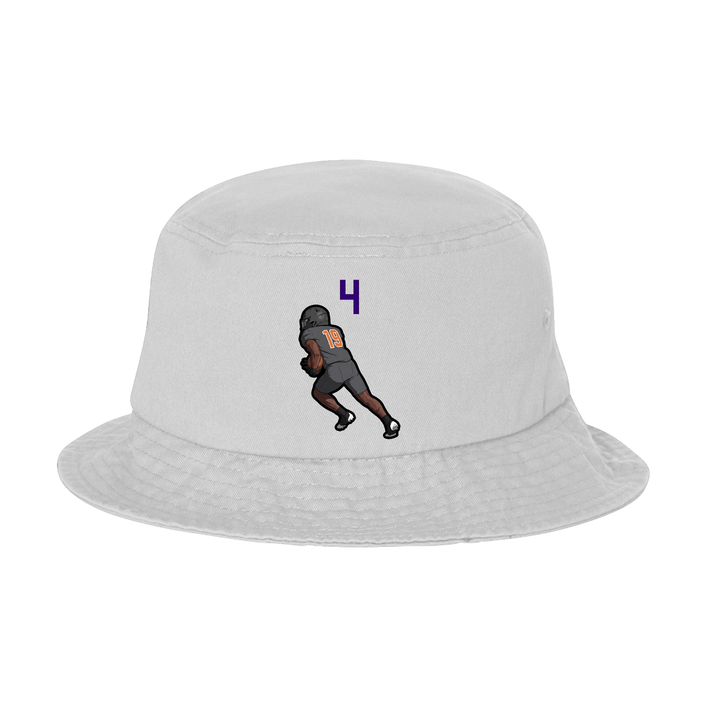 Bucket Cap — Number Top in White