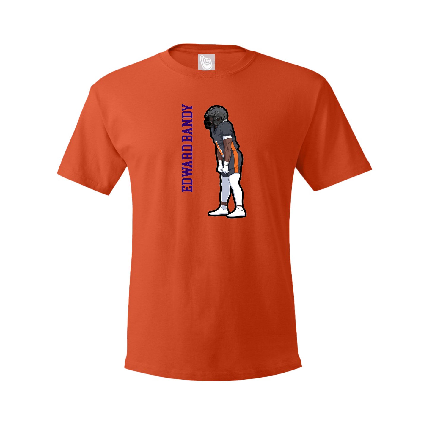 Youth Tee — Name Vertical in Orange