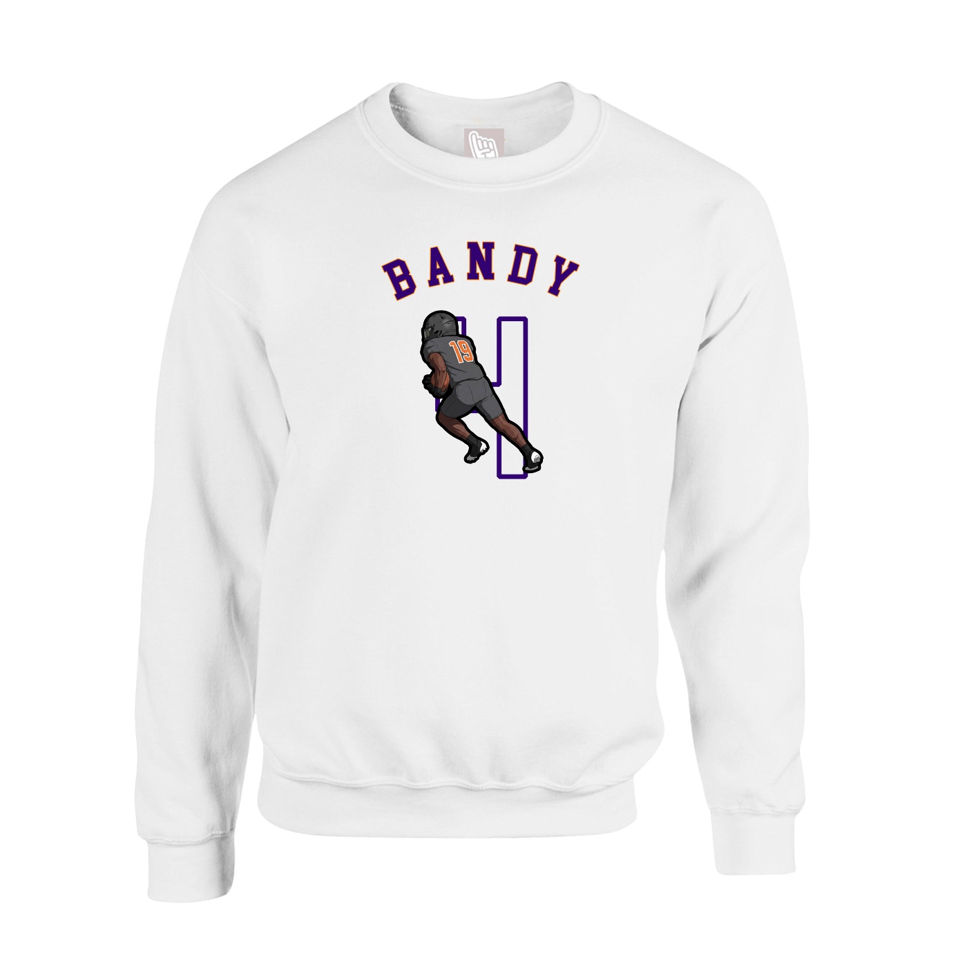 Fleece Crew — Shirsey Arch in White