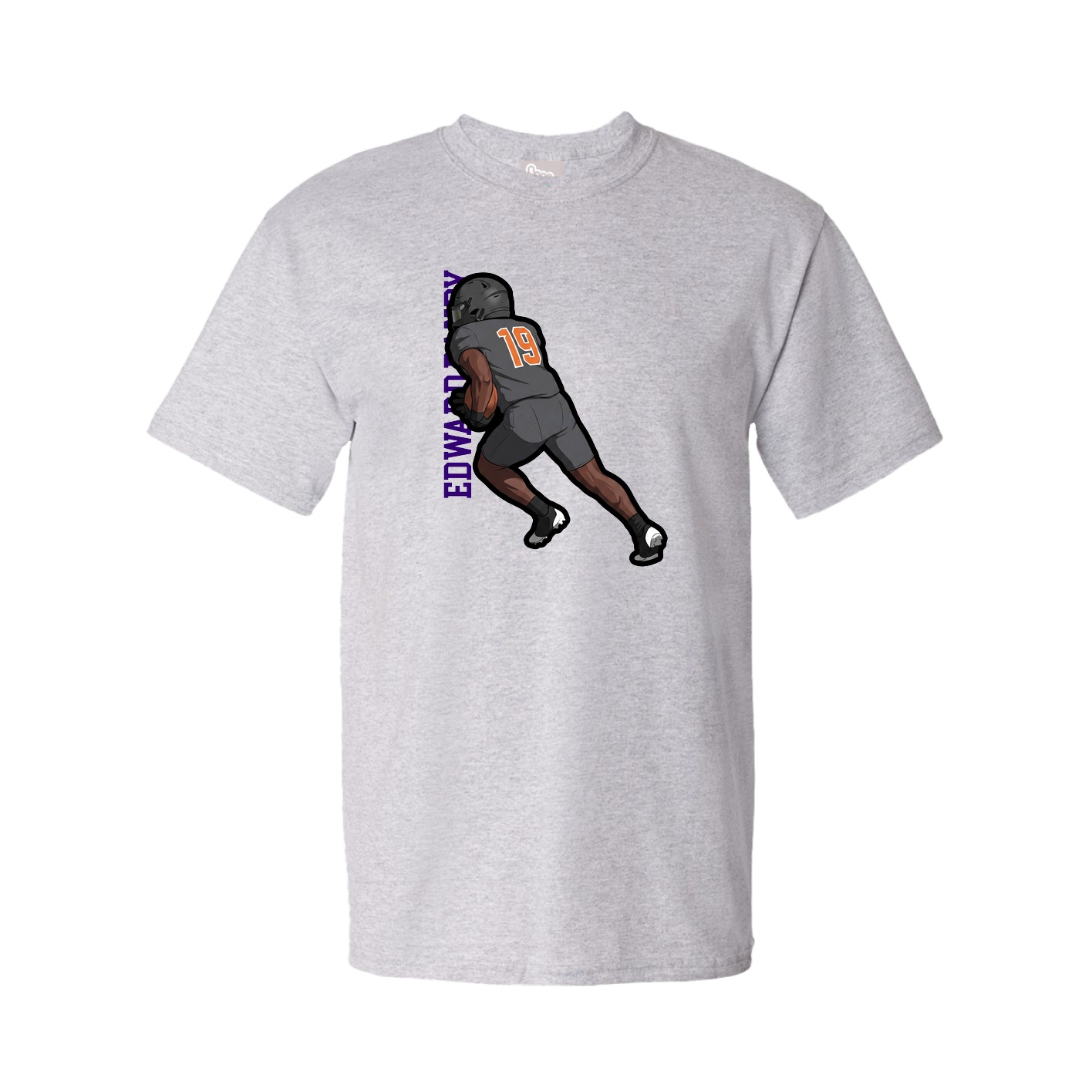 Tee — Name Vertical in Grey