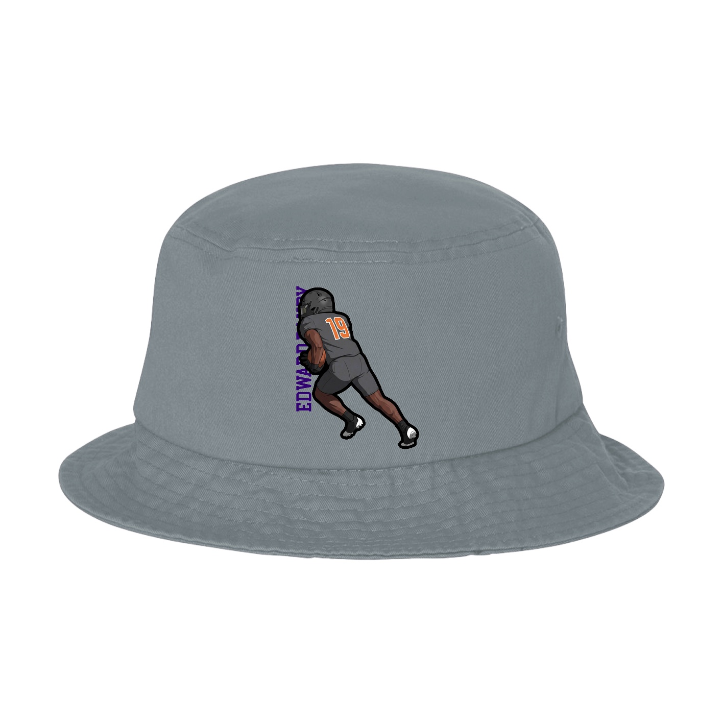 Bucket Cap — Name Vertical in Grey