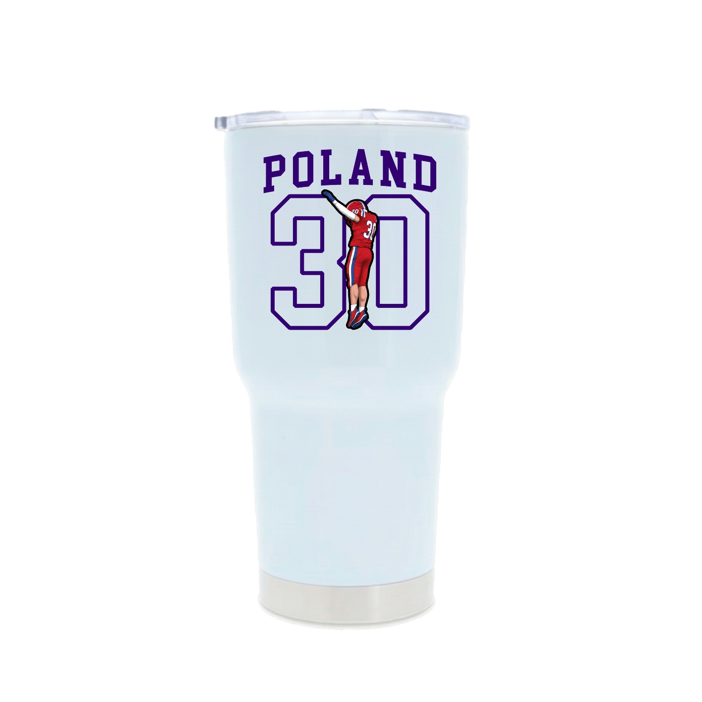 30oz Stainless Steel Tumbler — Shirsey in White