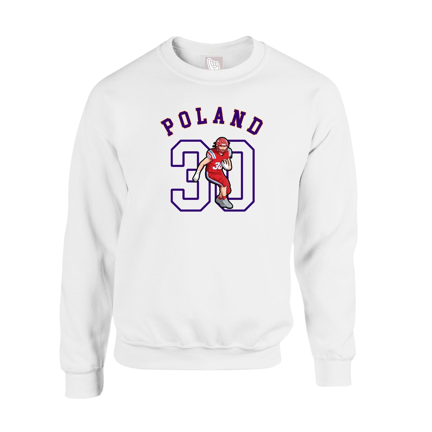 Fleece Crew — Shirsey Arch in White