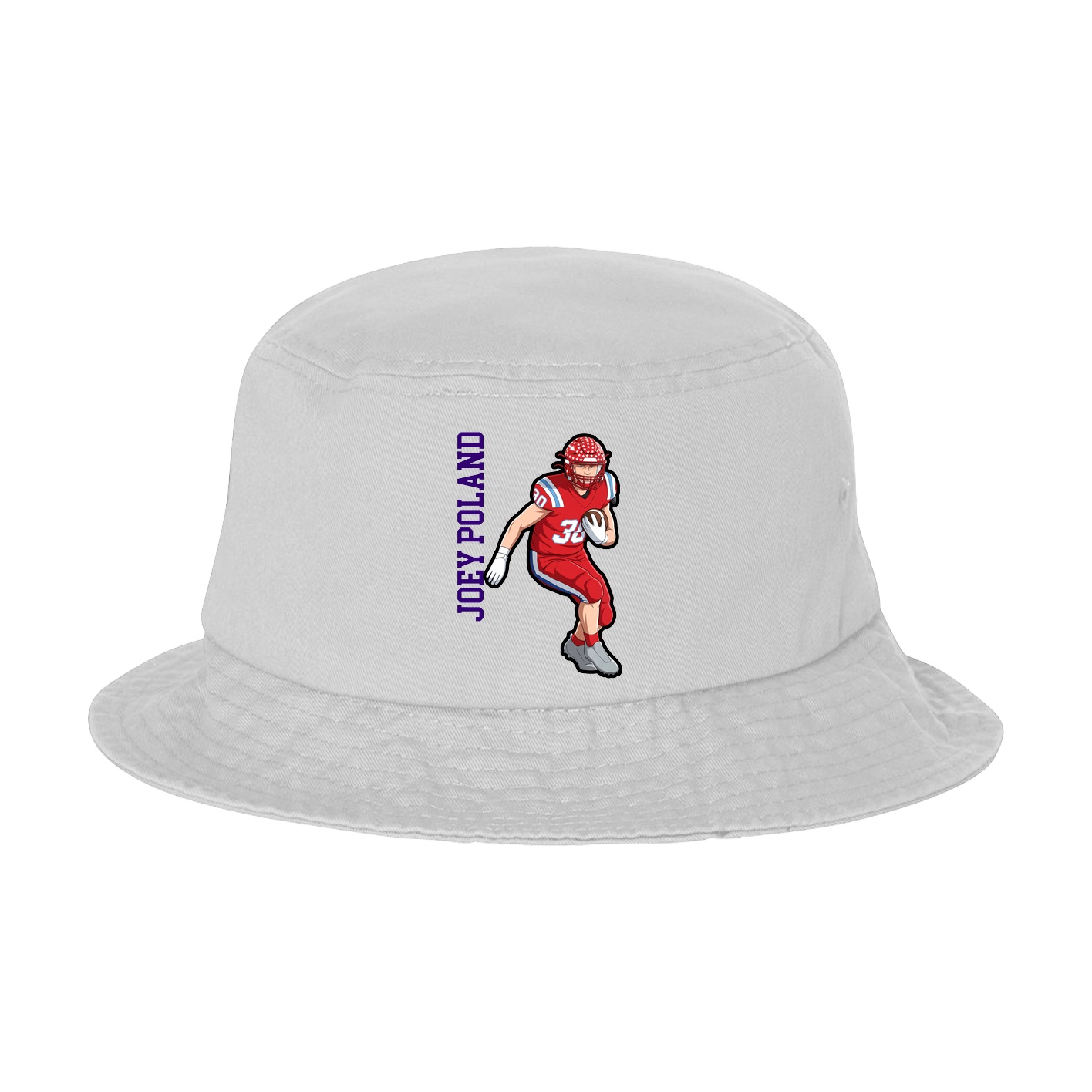 Bucket Cap — Name Vertical in White