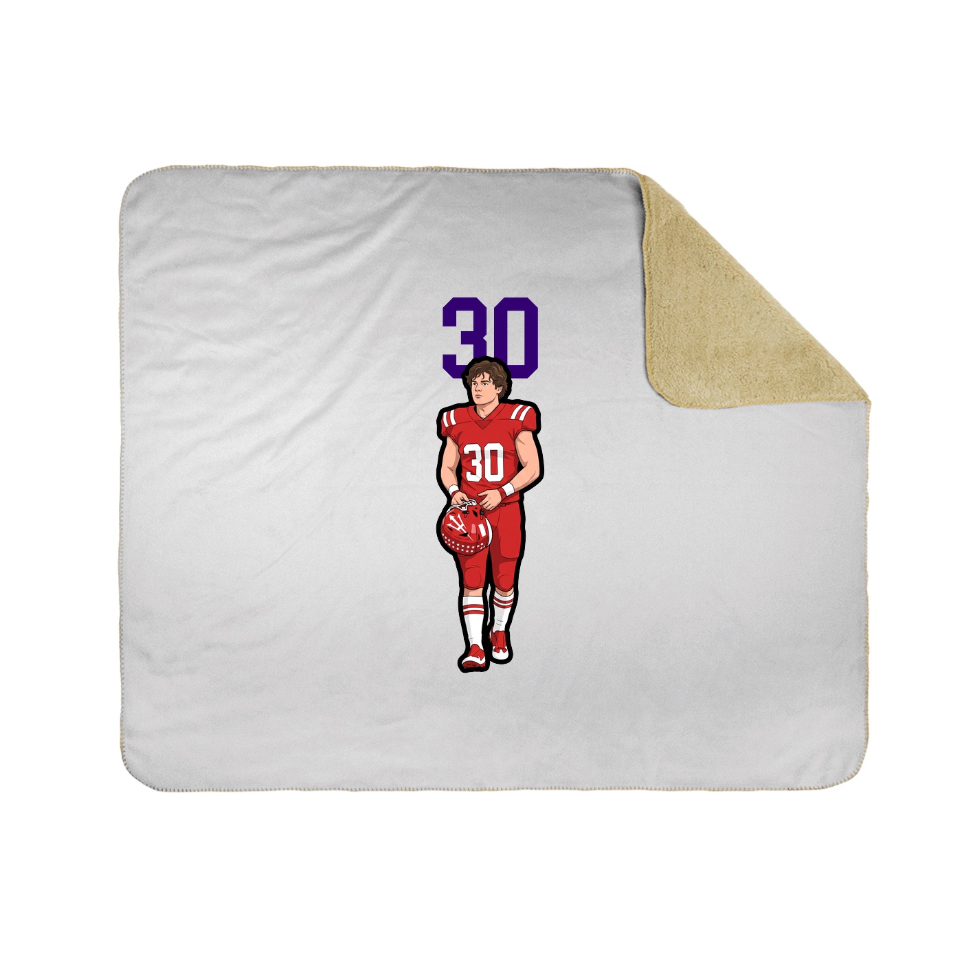 Throw Blanket — Number Top in White