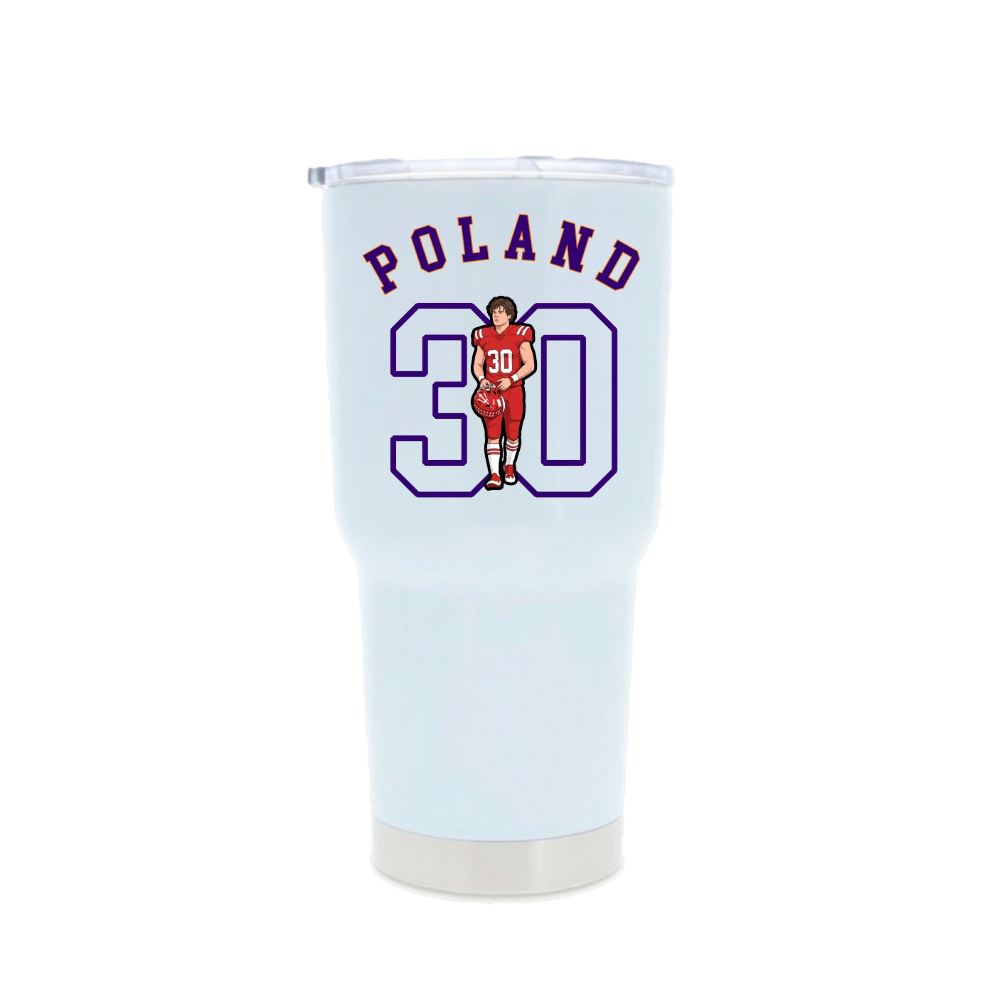 30oz Stainless Steel Tumbler — Shirsey Arch in White
