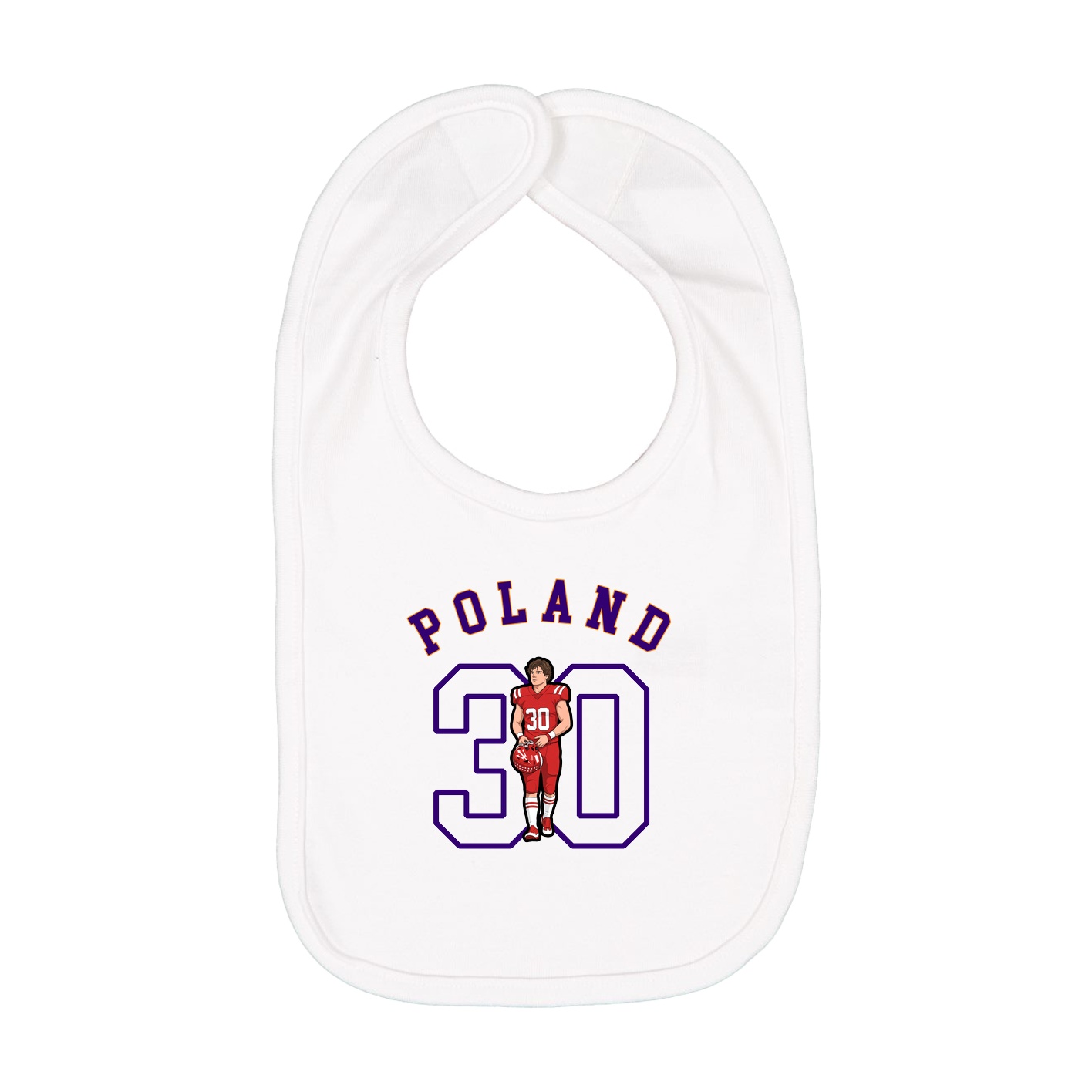 Infant Bib — Shirsey Arch in White