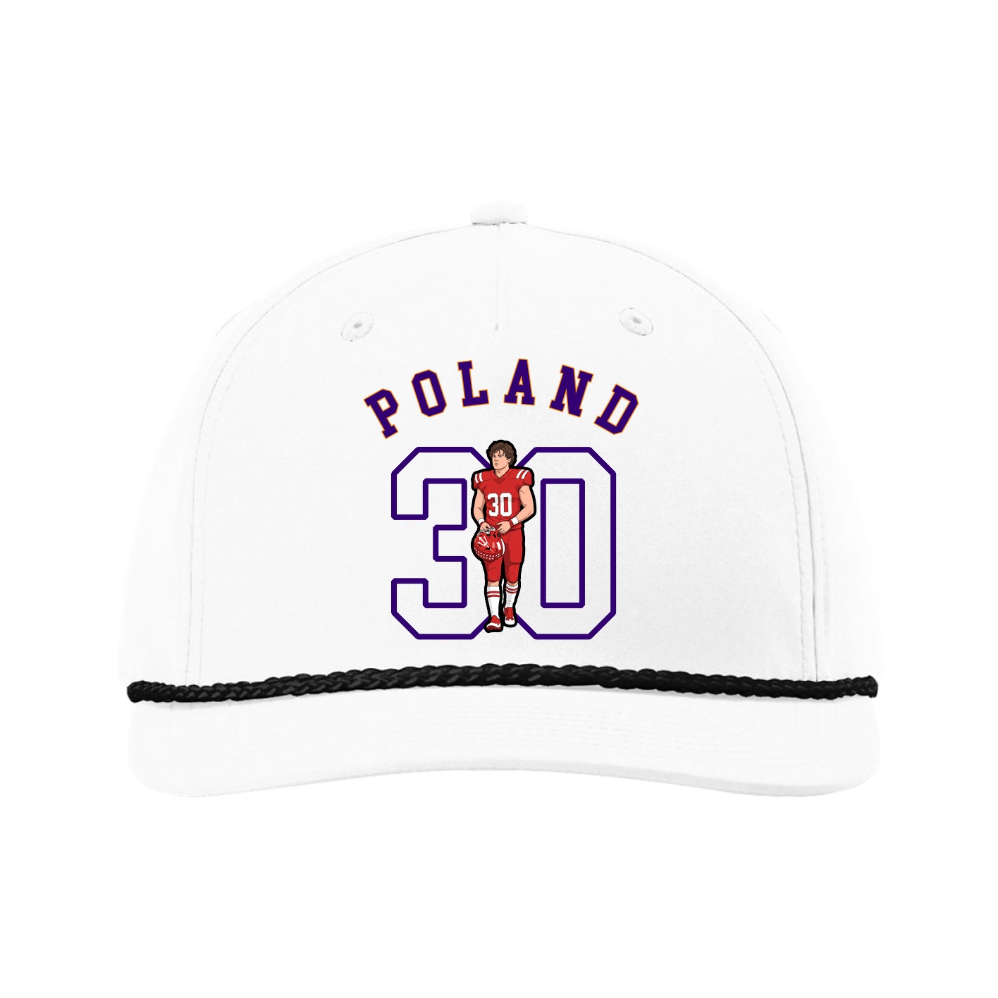 Five-Panel Classic Rope Cap — Shirsey Arch in White