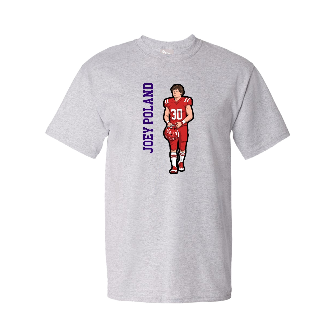 Tee — Name Vertical in Grey