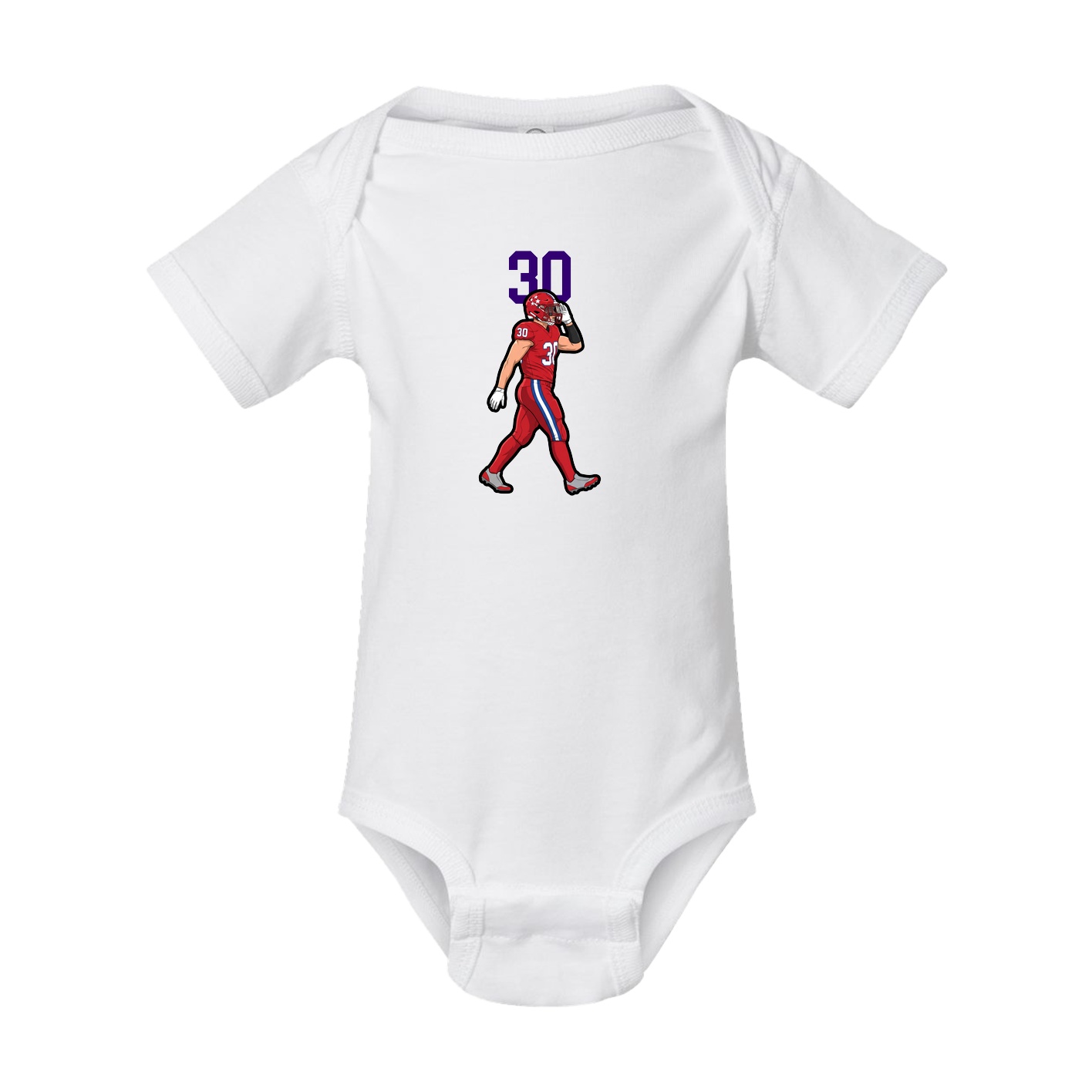 Baby Onesie — Number Top in White