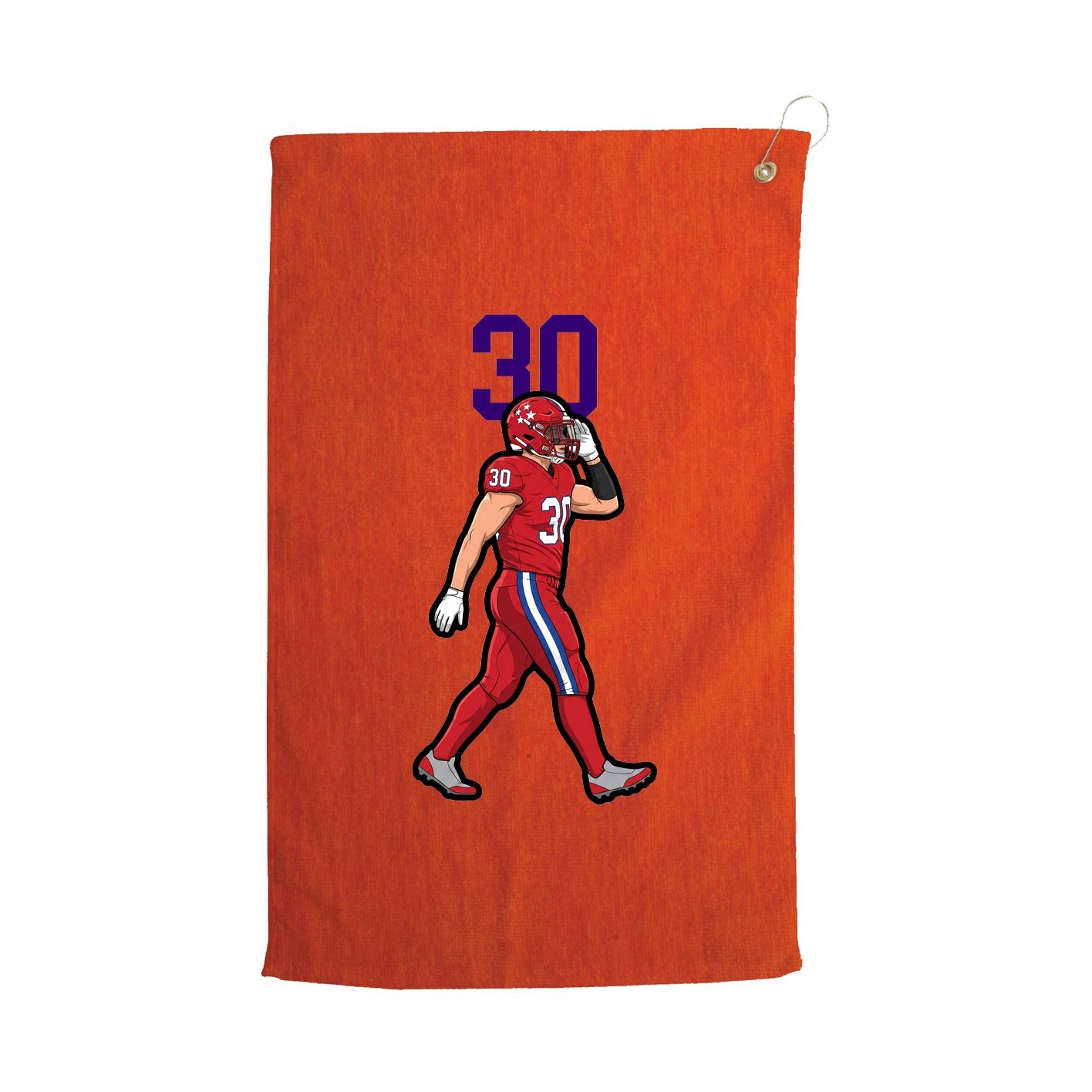 Golf Towel — Number Top in Orange