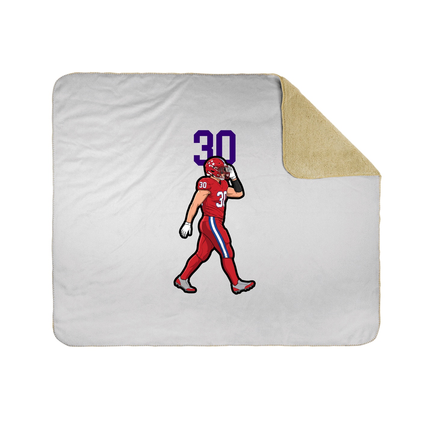 Throw Blanket — Number Top in White