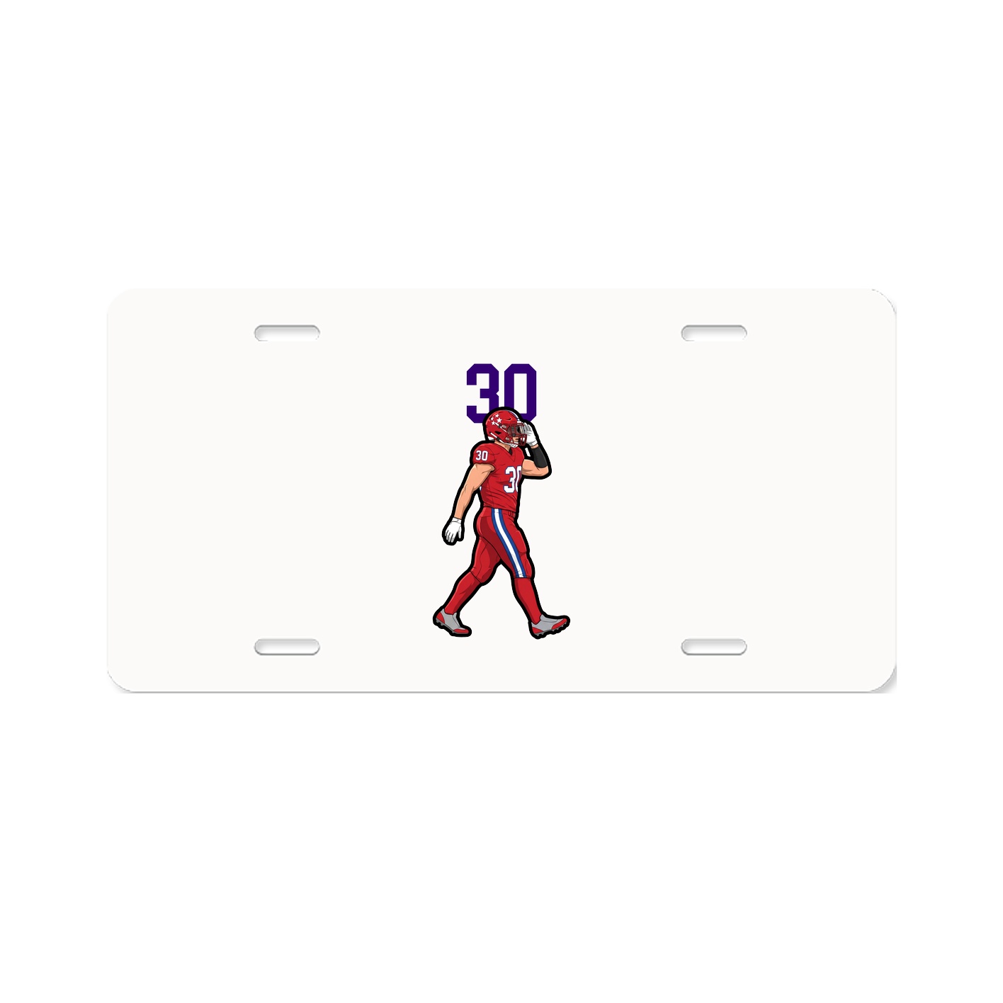 License Plate — Number Top in Classic